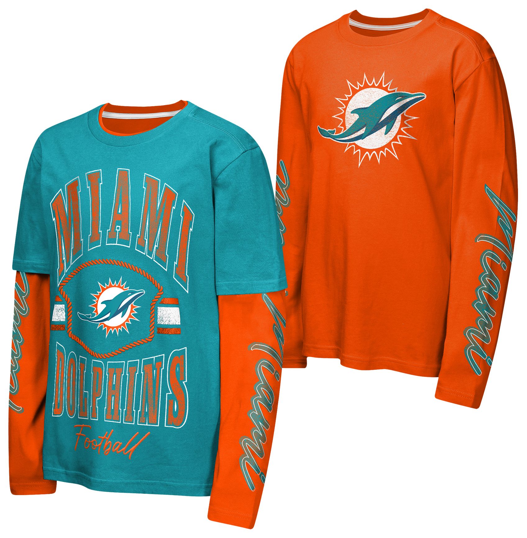 NFL Team Apparel Boys' Miami Dolphins Green 3 in 1 Shirt