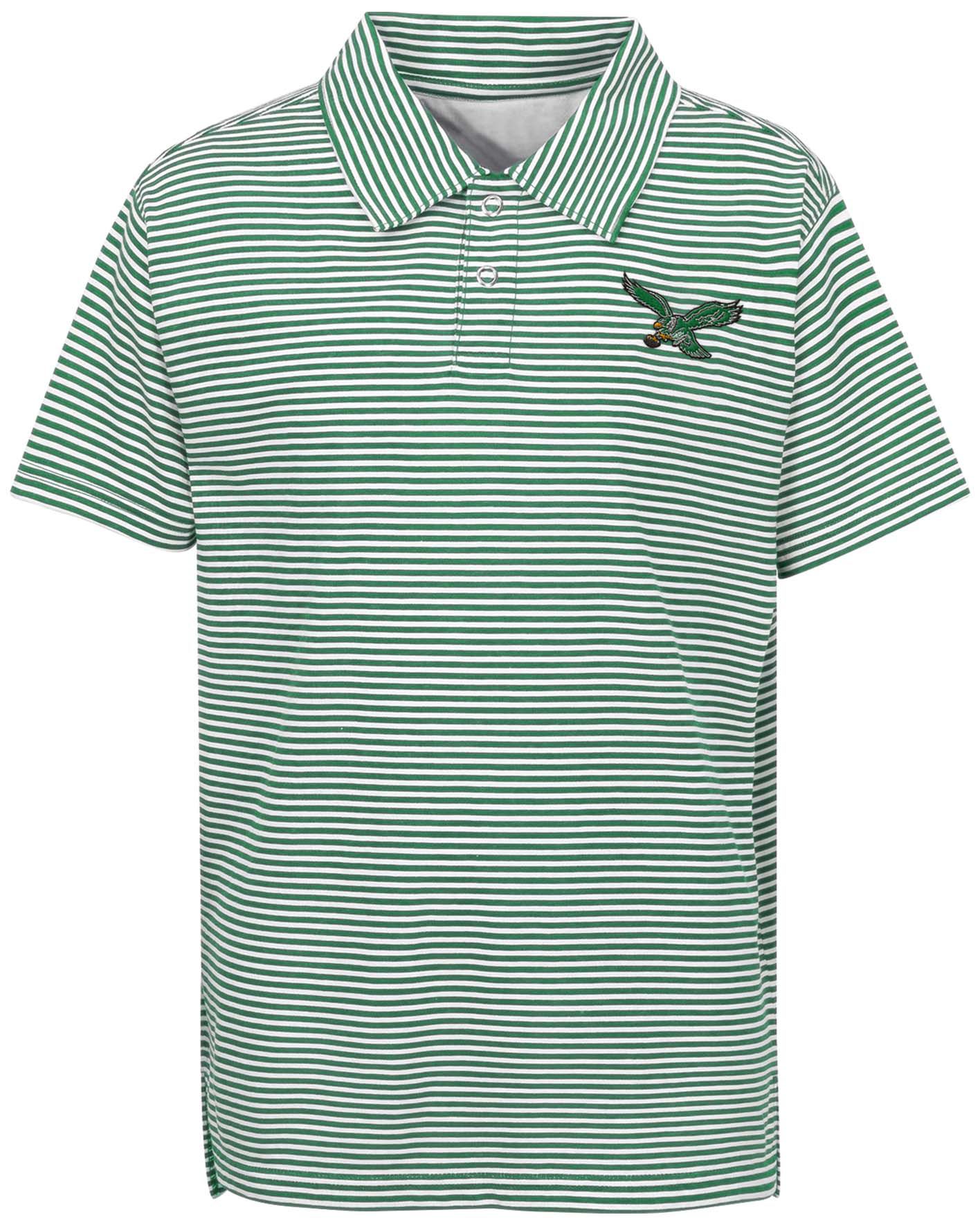NFL Team Apparel Boys' Philadelphia Eagles Green Polo Shirt