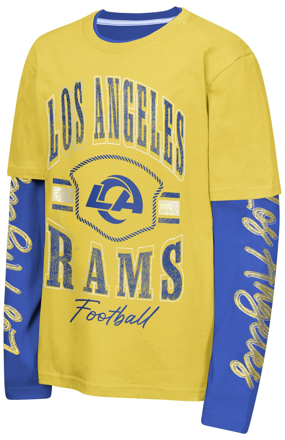 NFL Team Apparel Boys' Los Angeles Rams Royal 3 in 1 Shirt