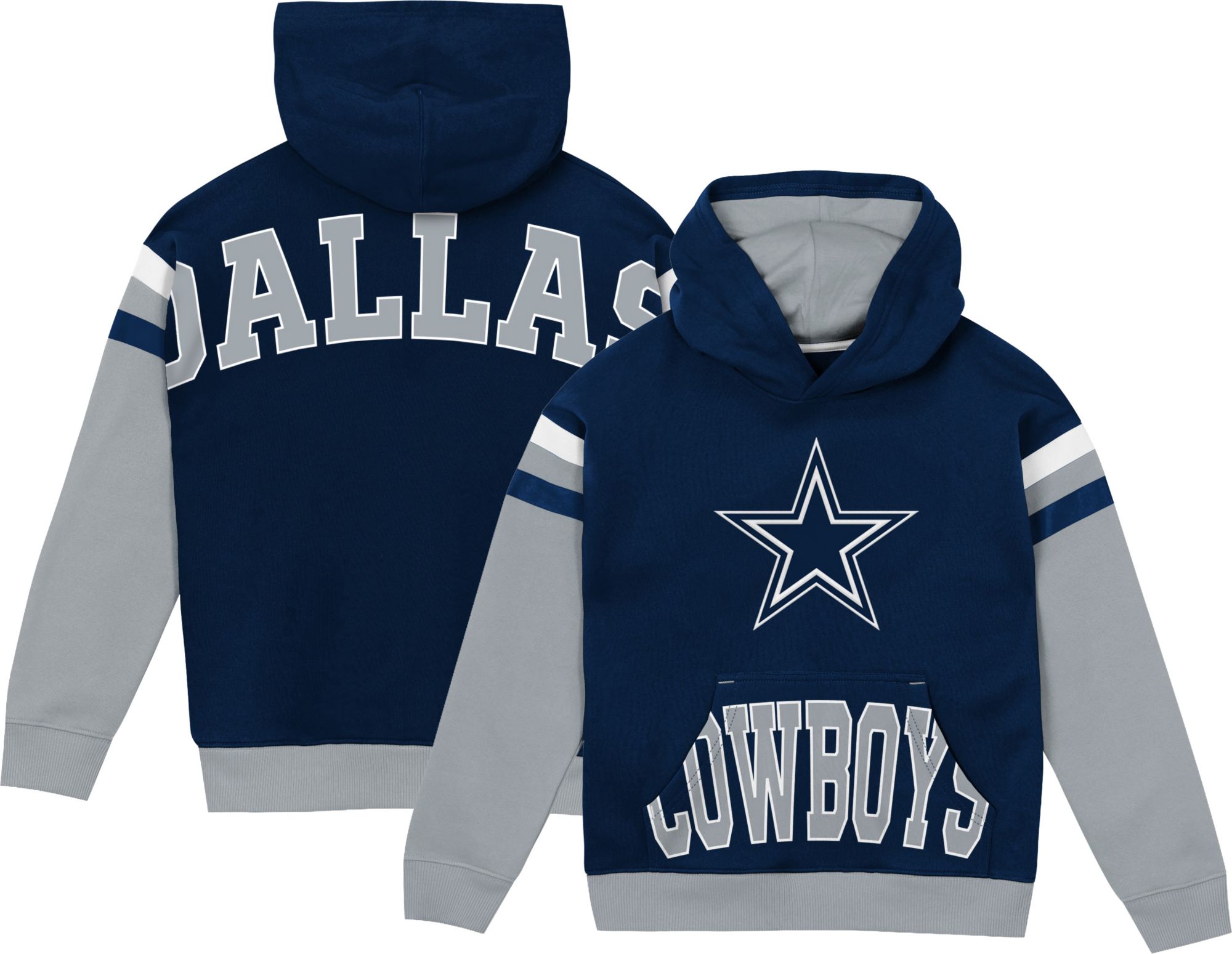 NFL Team Apparel Boys' Dallas Cowboys Pass Rush Hoodie