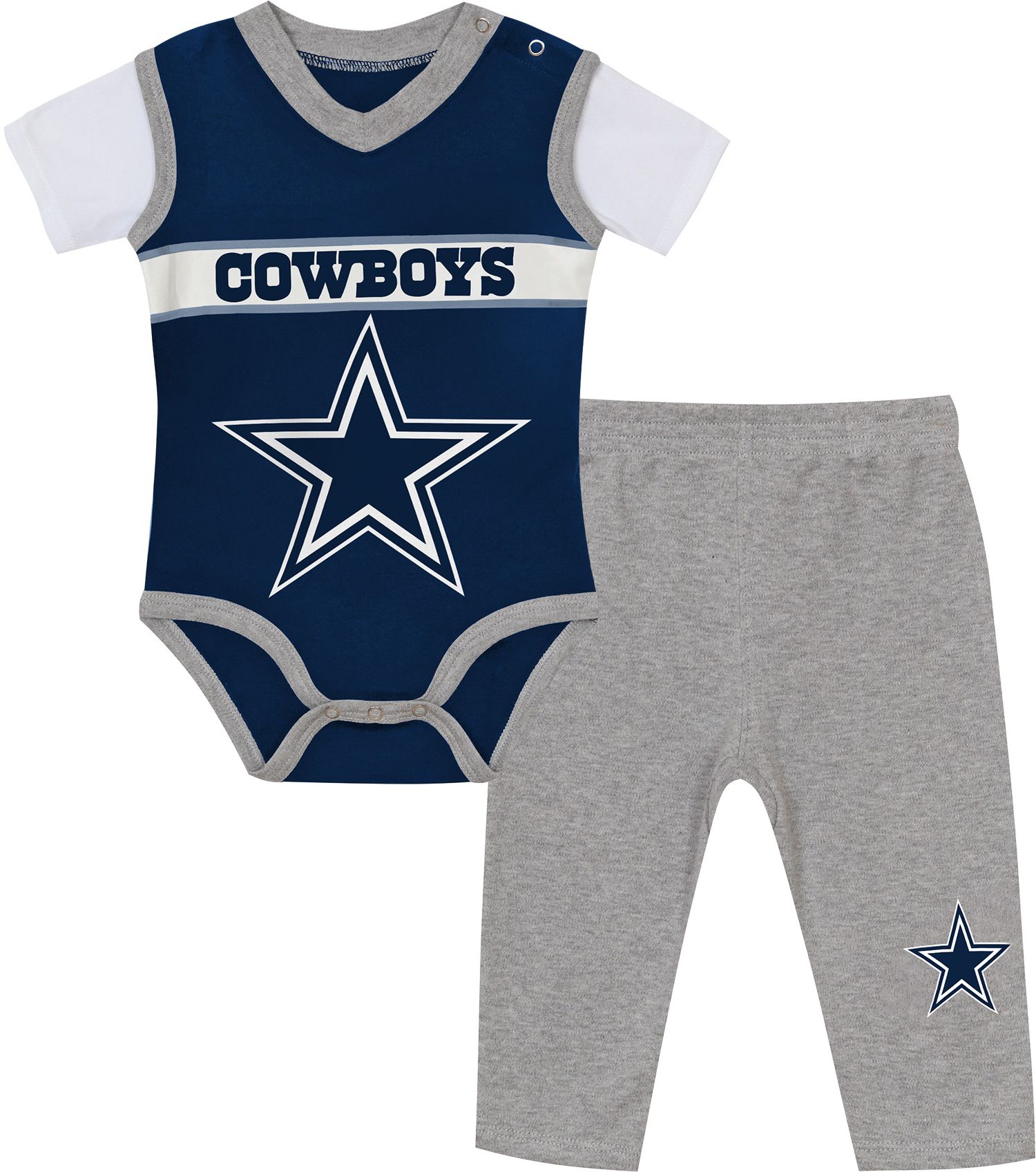 NFL Team Apparel Infant Dallas Cowboys 2-Piece Creeper Set