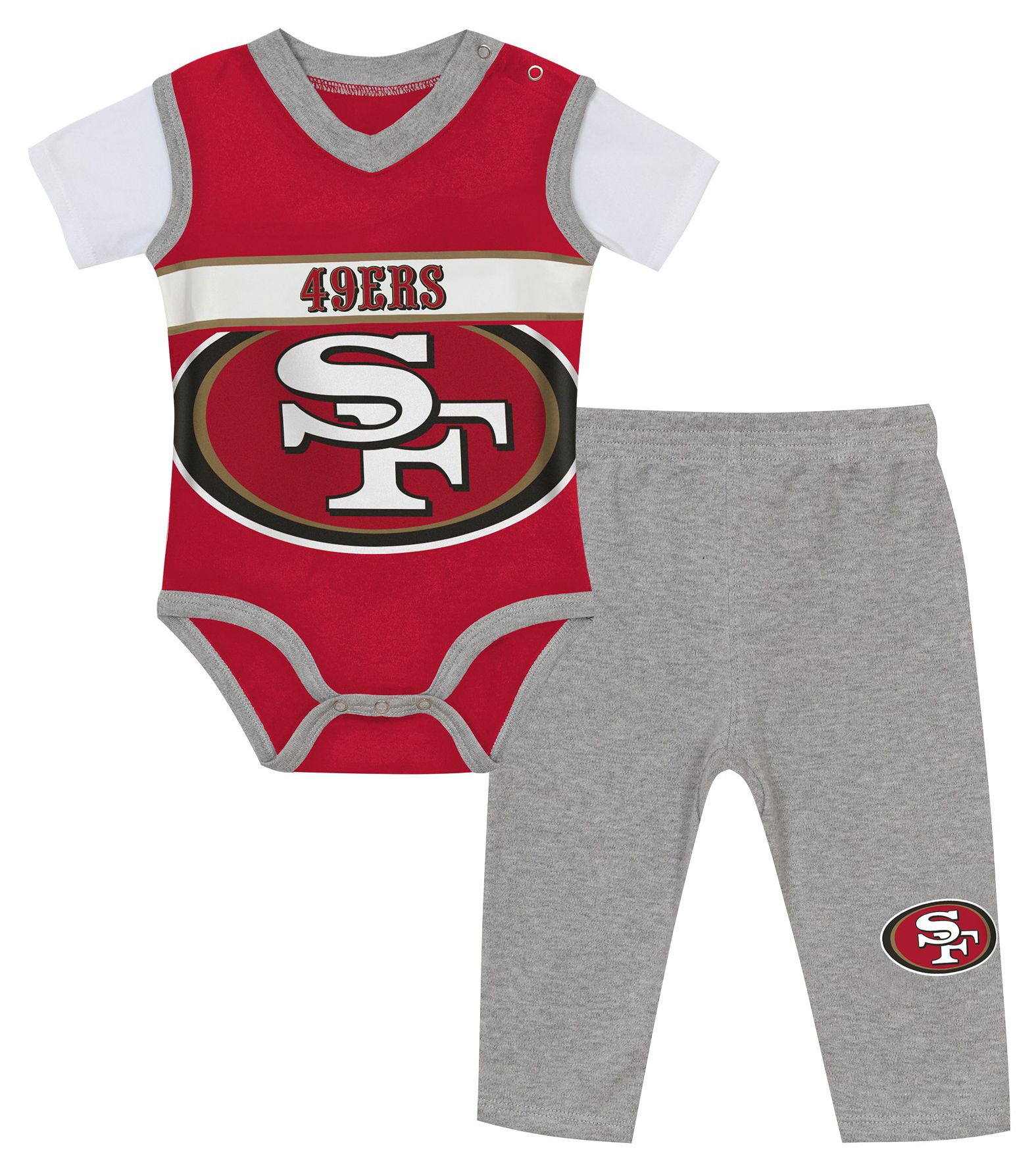 NFL Team Apparel Infant San Francisco 49ers Wide Out 2-Piece Set