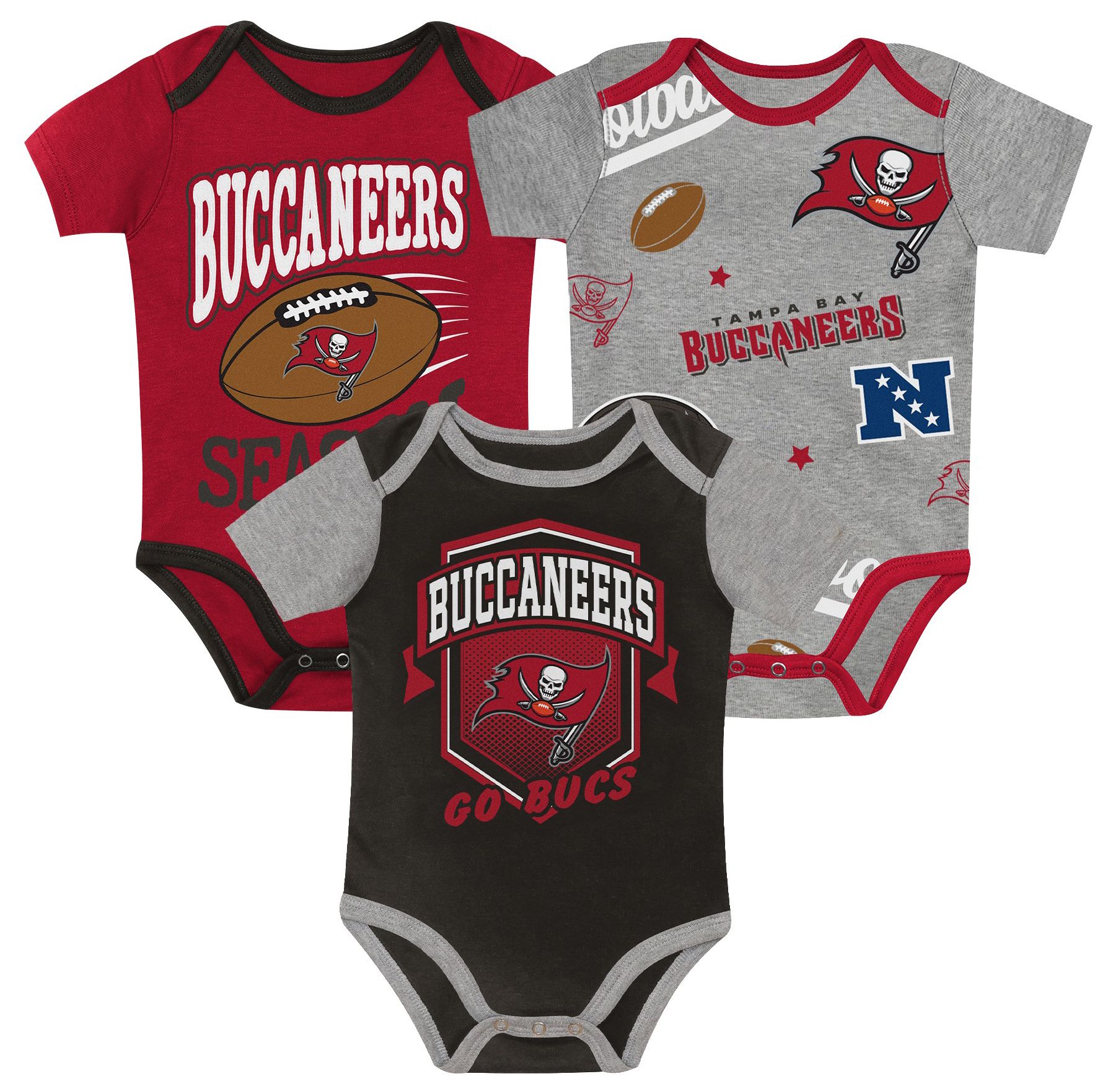 NFL Team Apparel Infant Tampa Bay Buccaneers Red Creeper