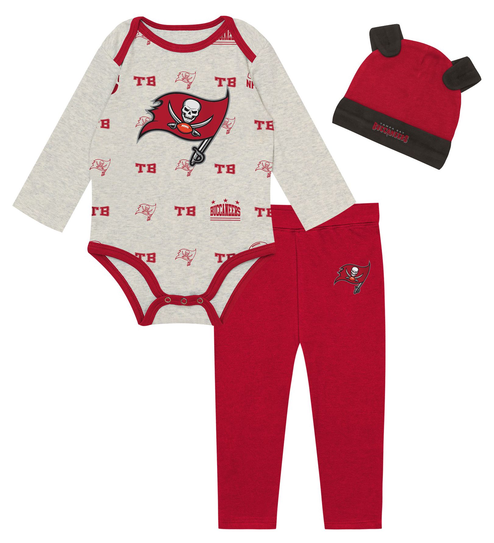 NFL Team Apparel Infant Tampa Bay Buccaneers Huddle 3-Piece Set