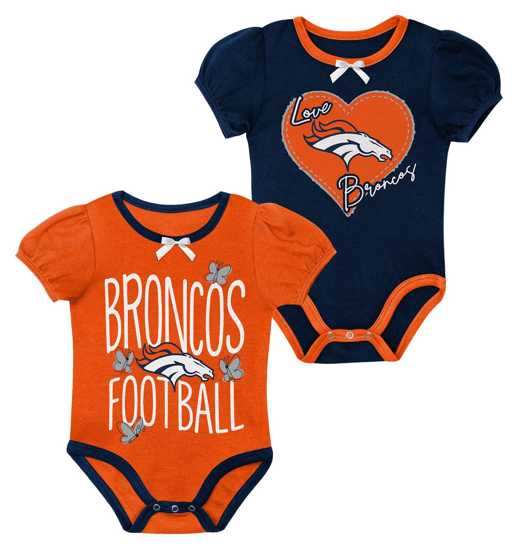 NFL Team Apparel Infant Denver Broncos Orange 2 Piece Creeper