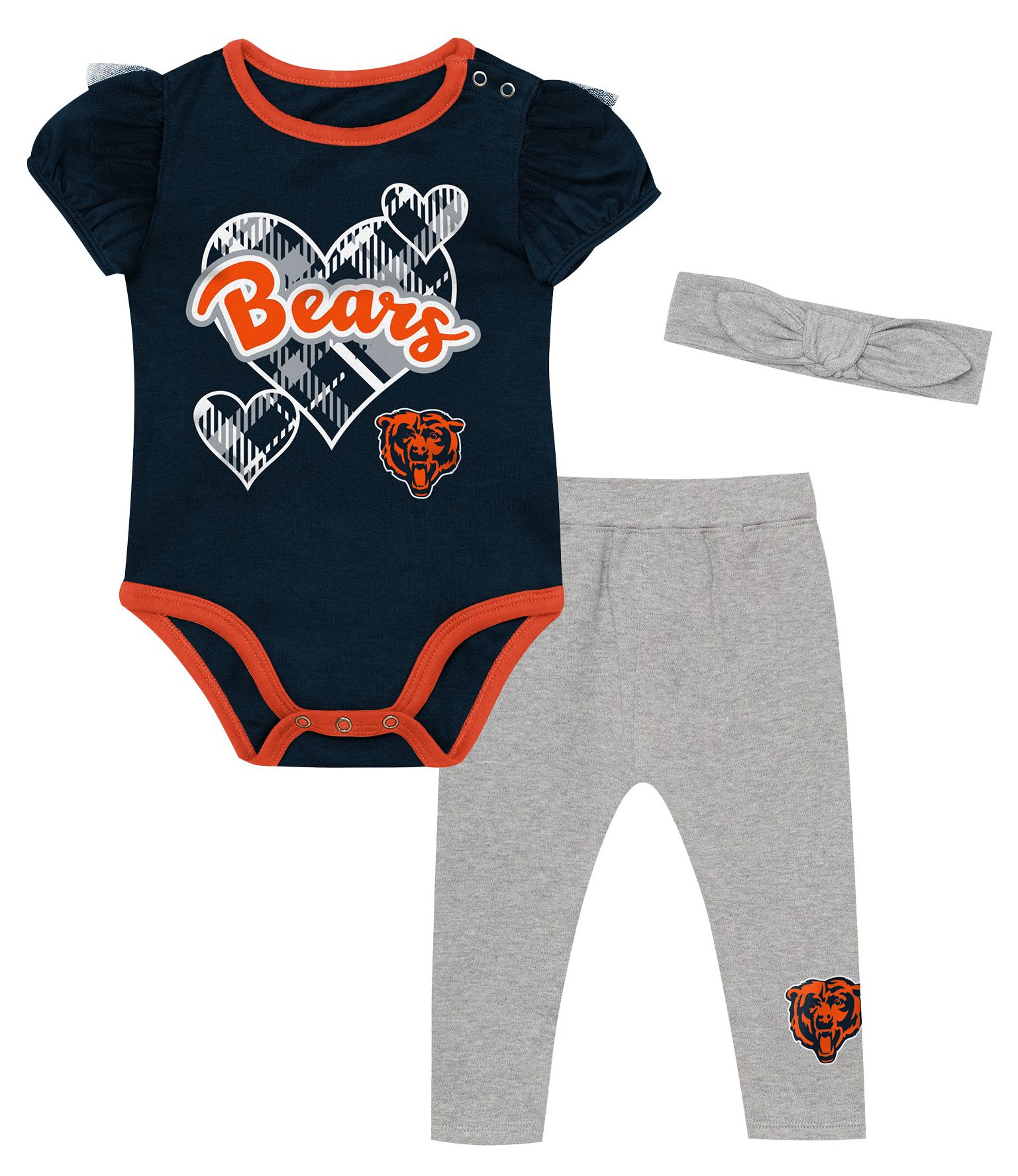 NFL Team Apparel Newborn Chicago Bears Fairy 3-Piece Set