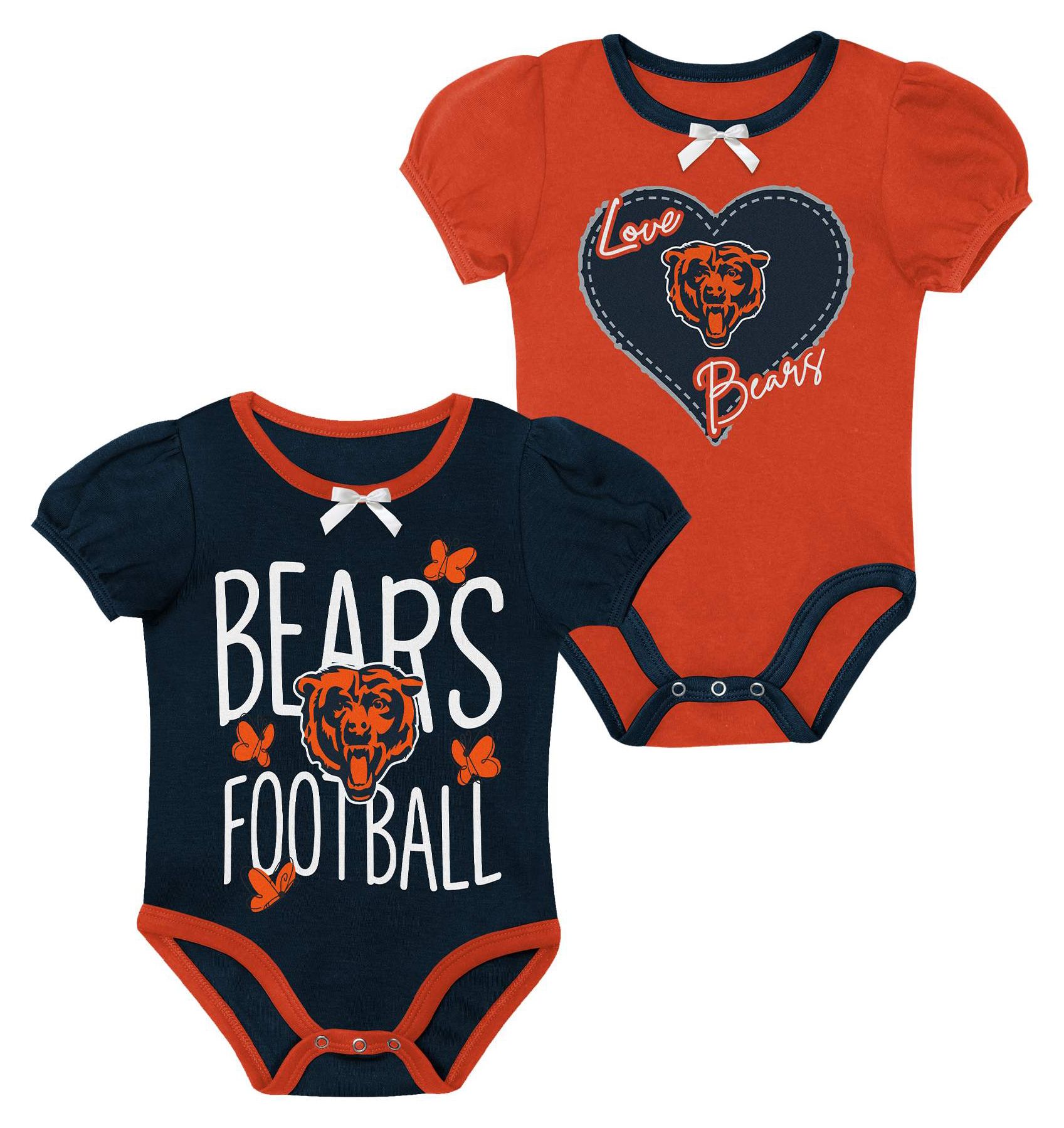 NFL Team Apparel Infant Chicago Bears Navy 2 Piece Creeper