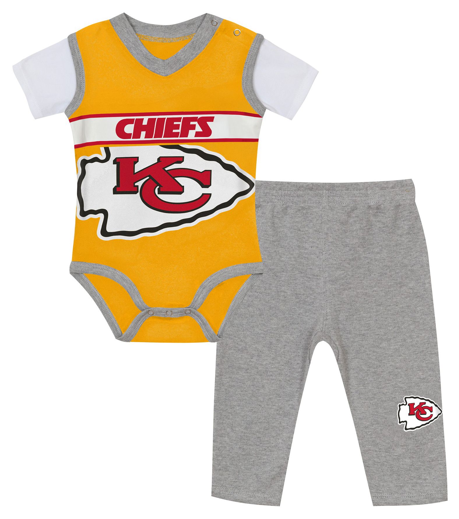NFL Team Apparel Infant Kansas City Chiefs Wide Out 2-Piece Set