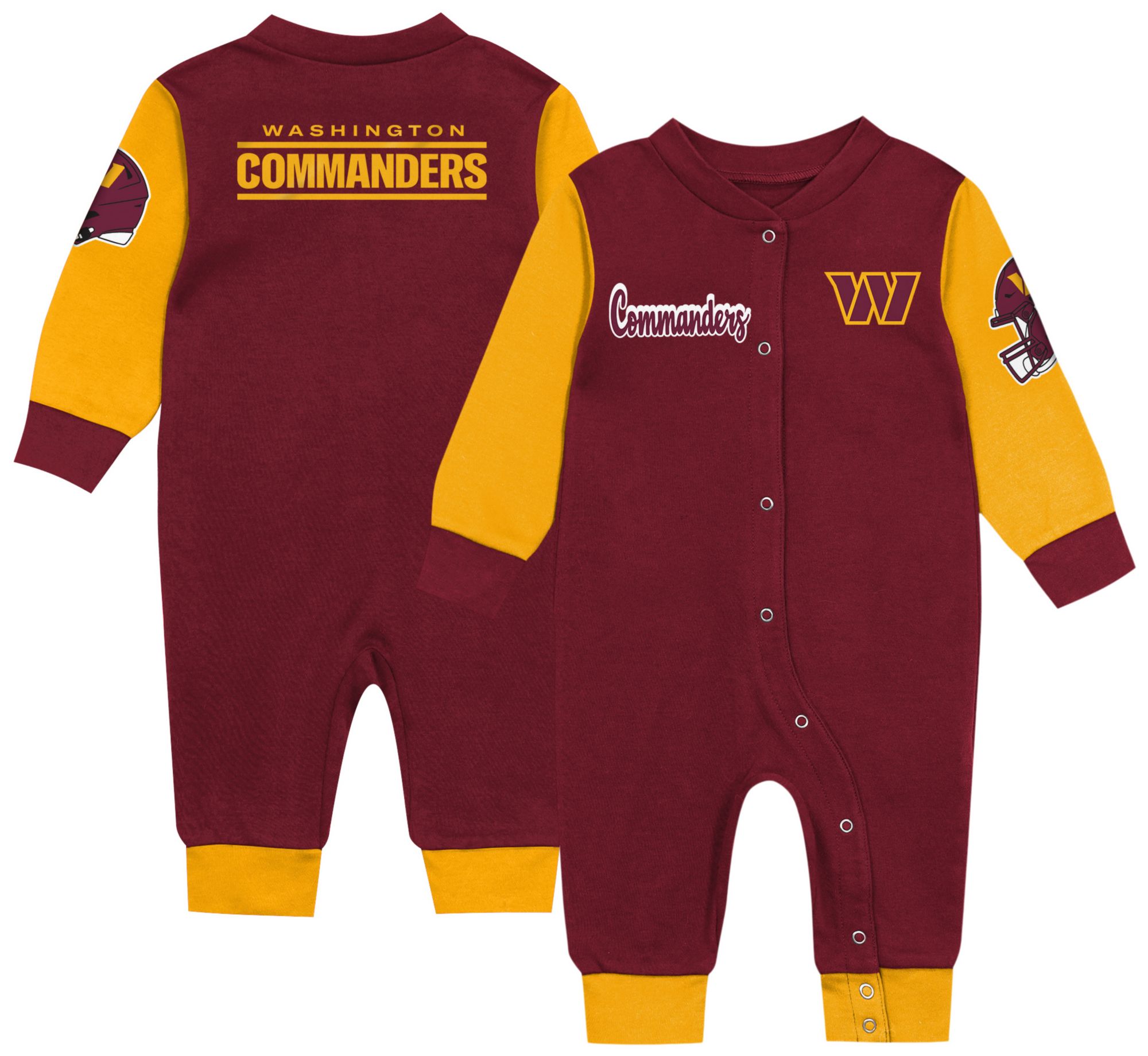 NFL Team Apparel Infant Washington Commanders Endzone Coverall