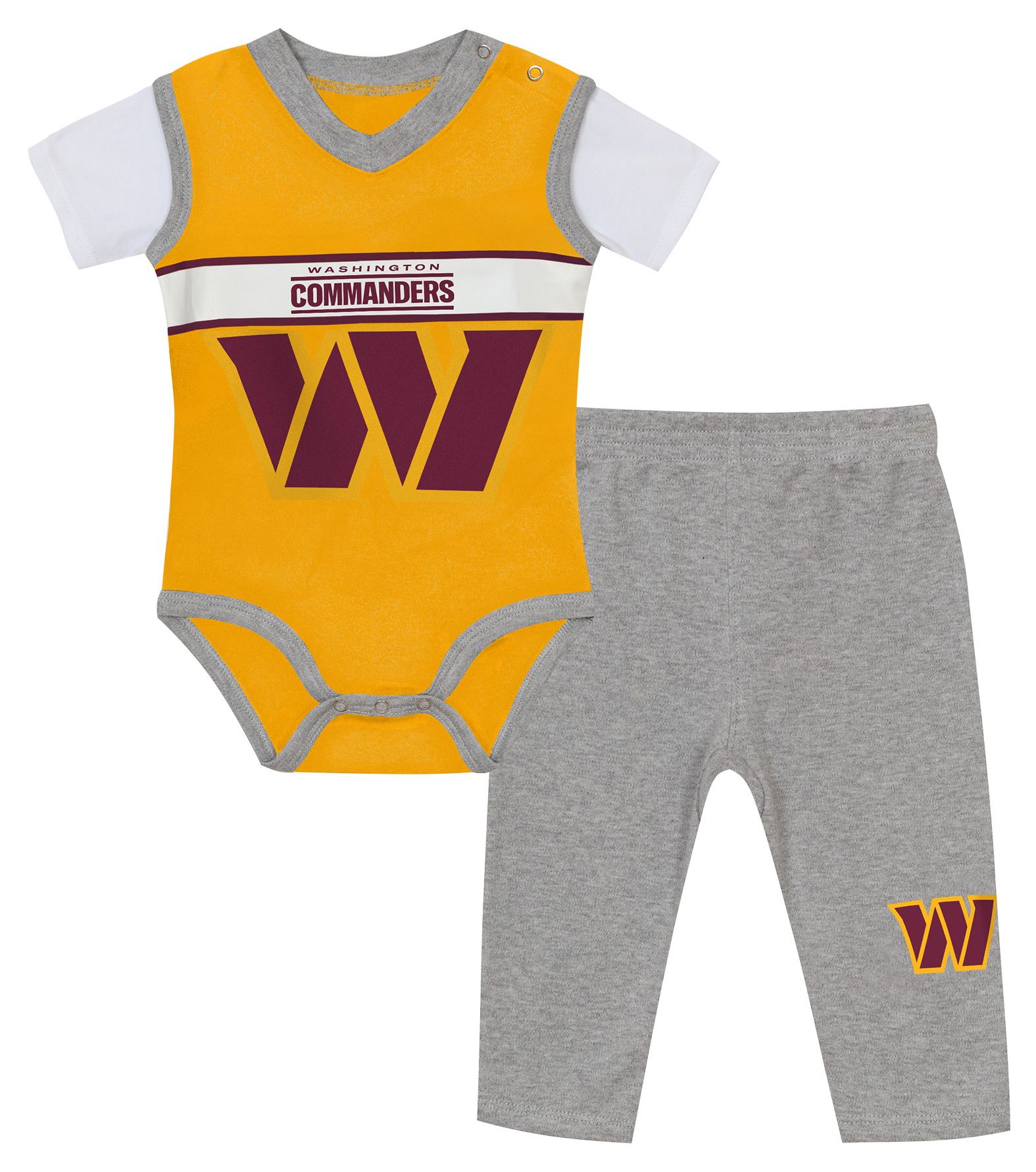 NFL Team Apparel Infant Washington Commanders Wide Out 2-Piece Set
