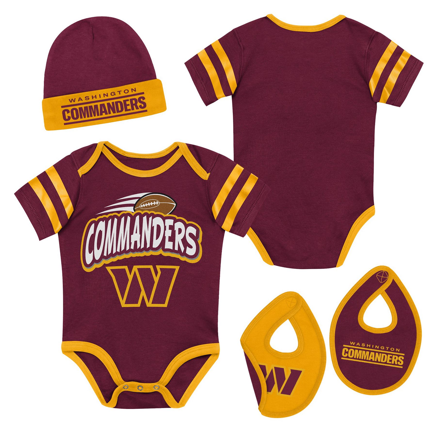 NFL Team Apparel Newborn Washington Commanders Prodigy 3-Piece Set