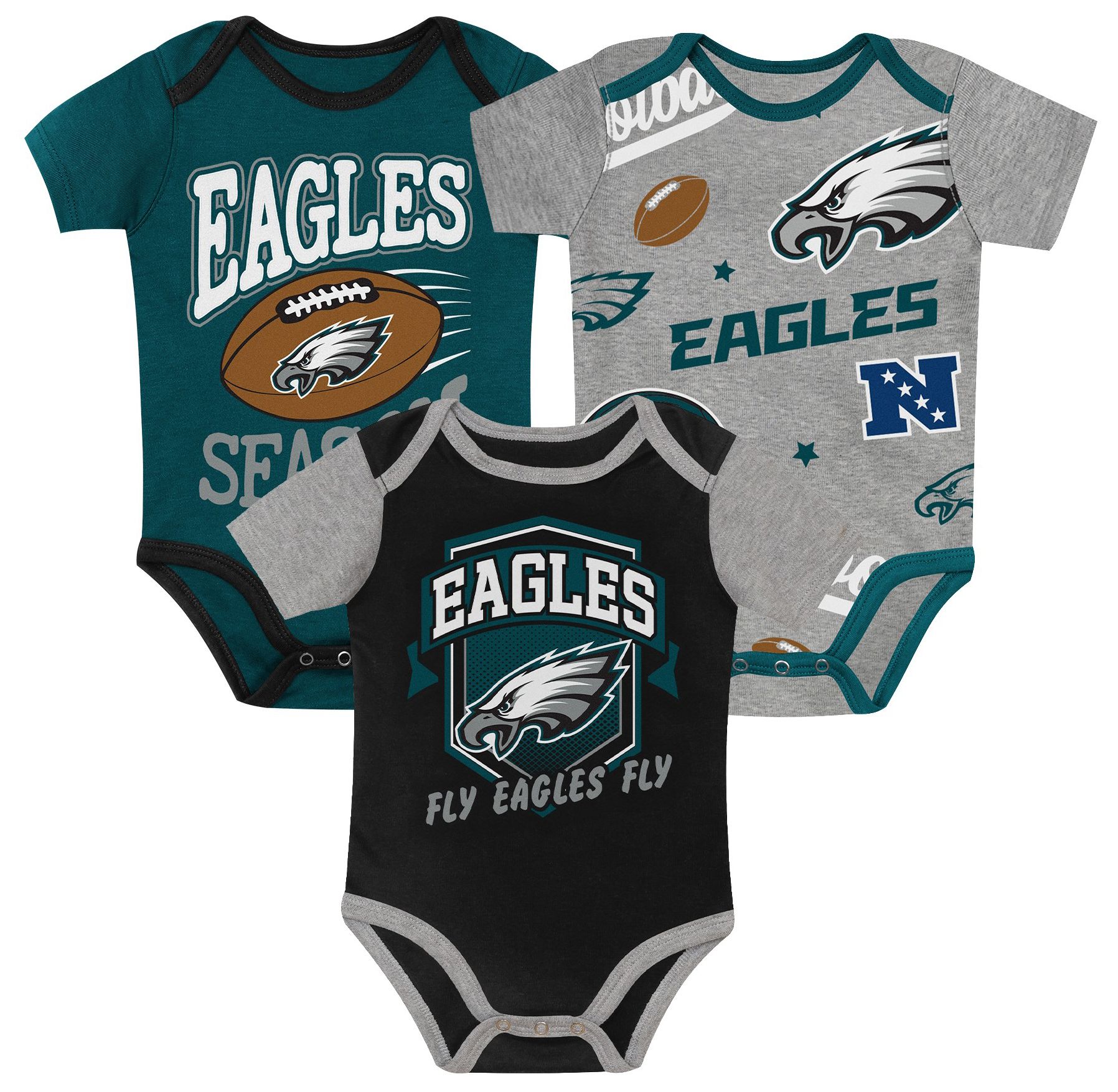 NFL Team Apparel Infant Philadelphia Eagles Green Creeper