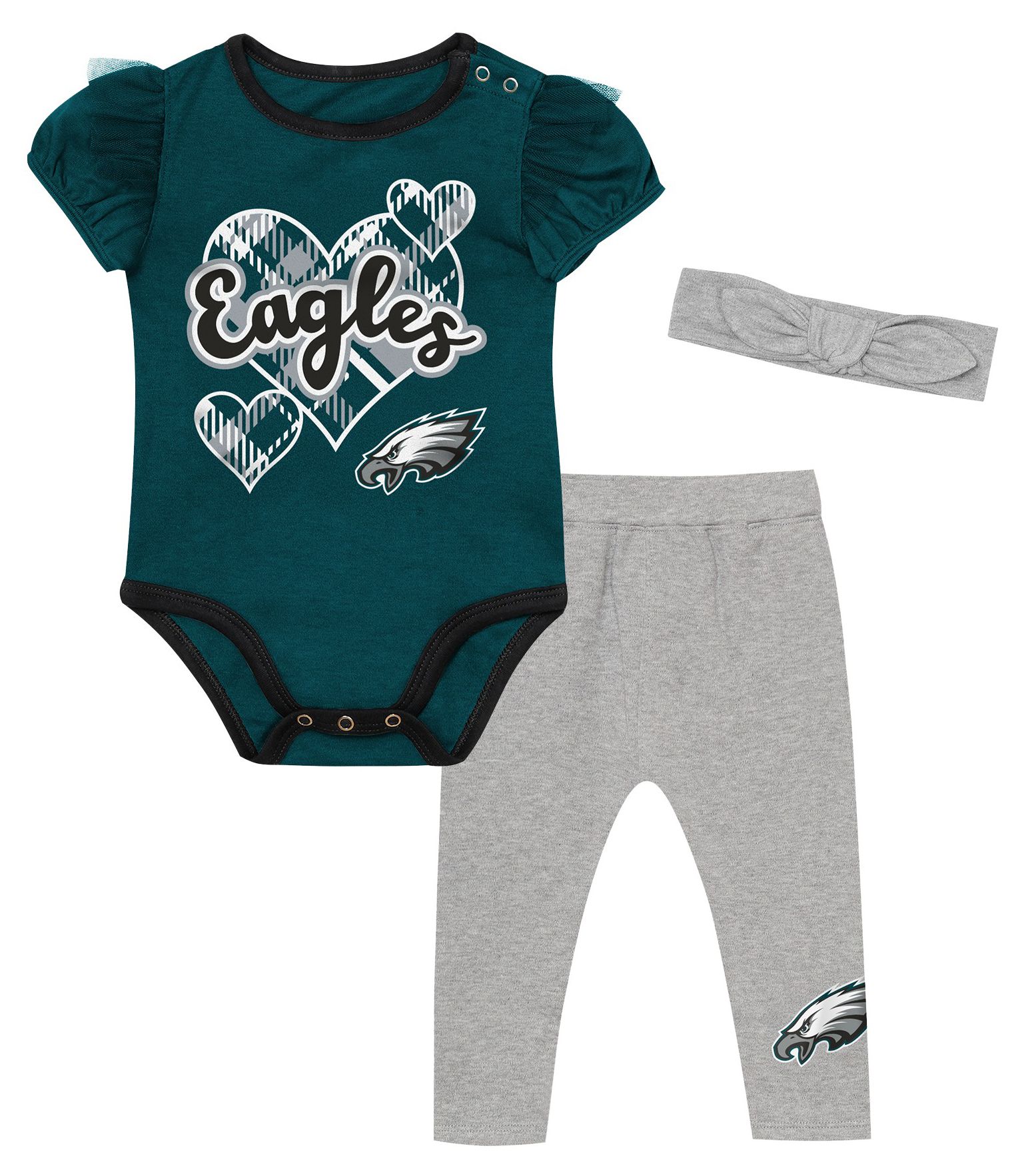 NFL Team Apparel Newborn Philadelphia Eagles Fairy 3-Piece Set