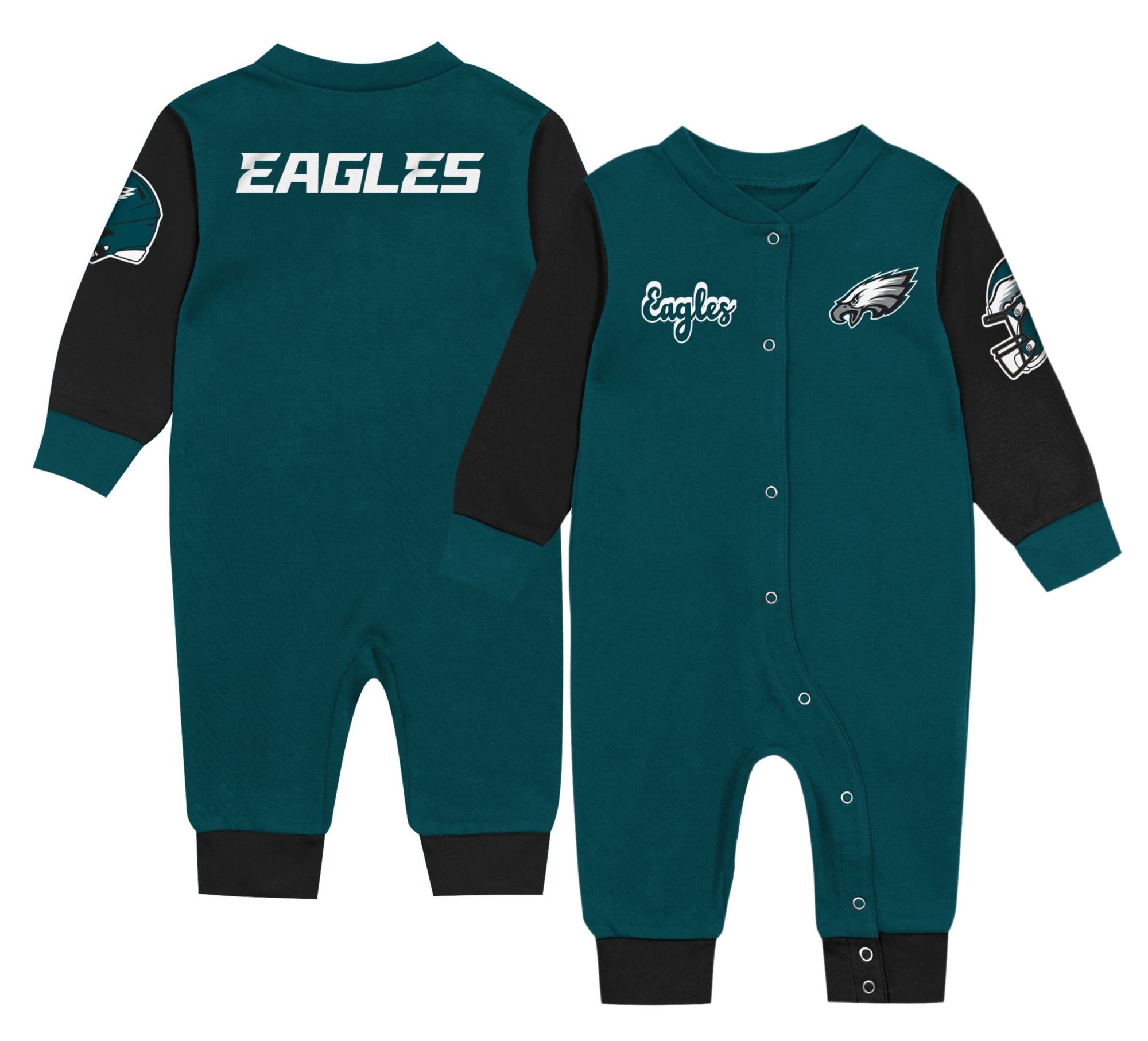 NFL Team Apparel Infant Philadelphia Eagles Teal Creeper