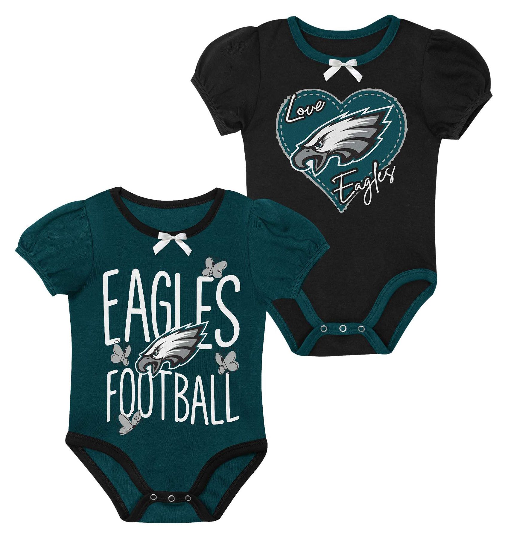 NFL Team Apparel Infant Philadelphia Eagles Teal 2 Piece Creeper