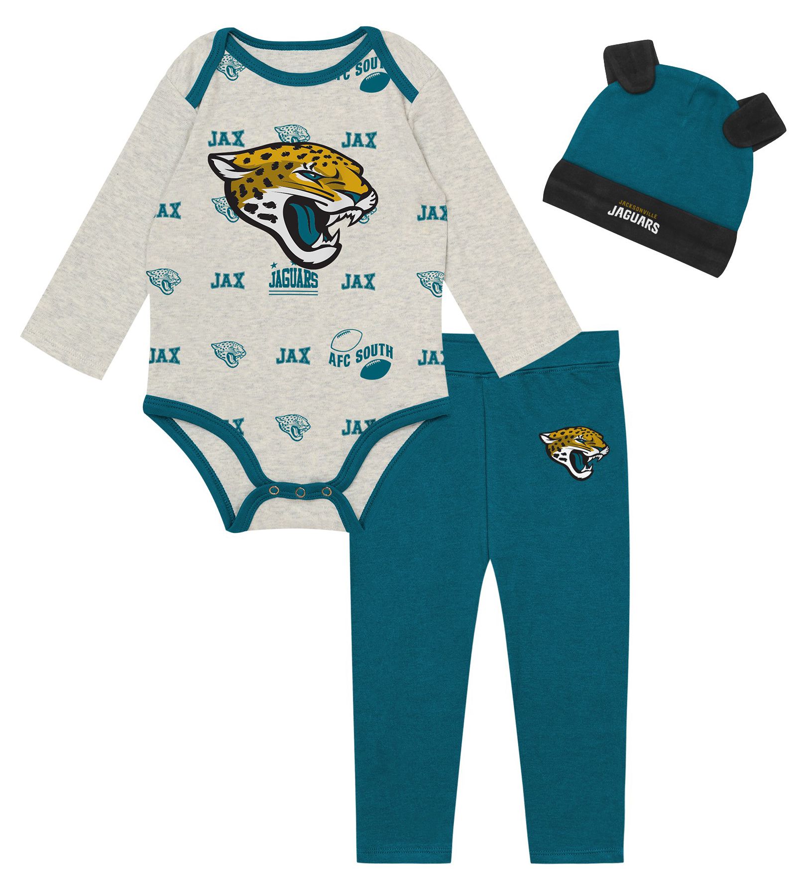 NFL Team Apparel Infant Jacksonville Jaguars Huddle 3-Piece Set