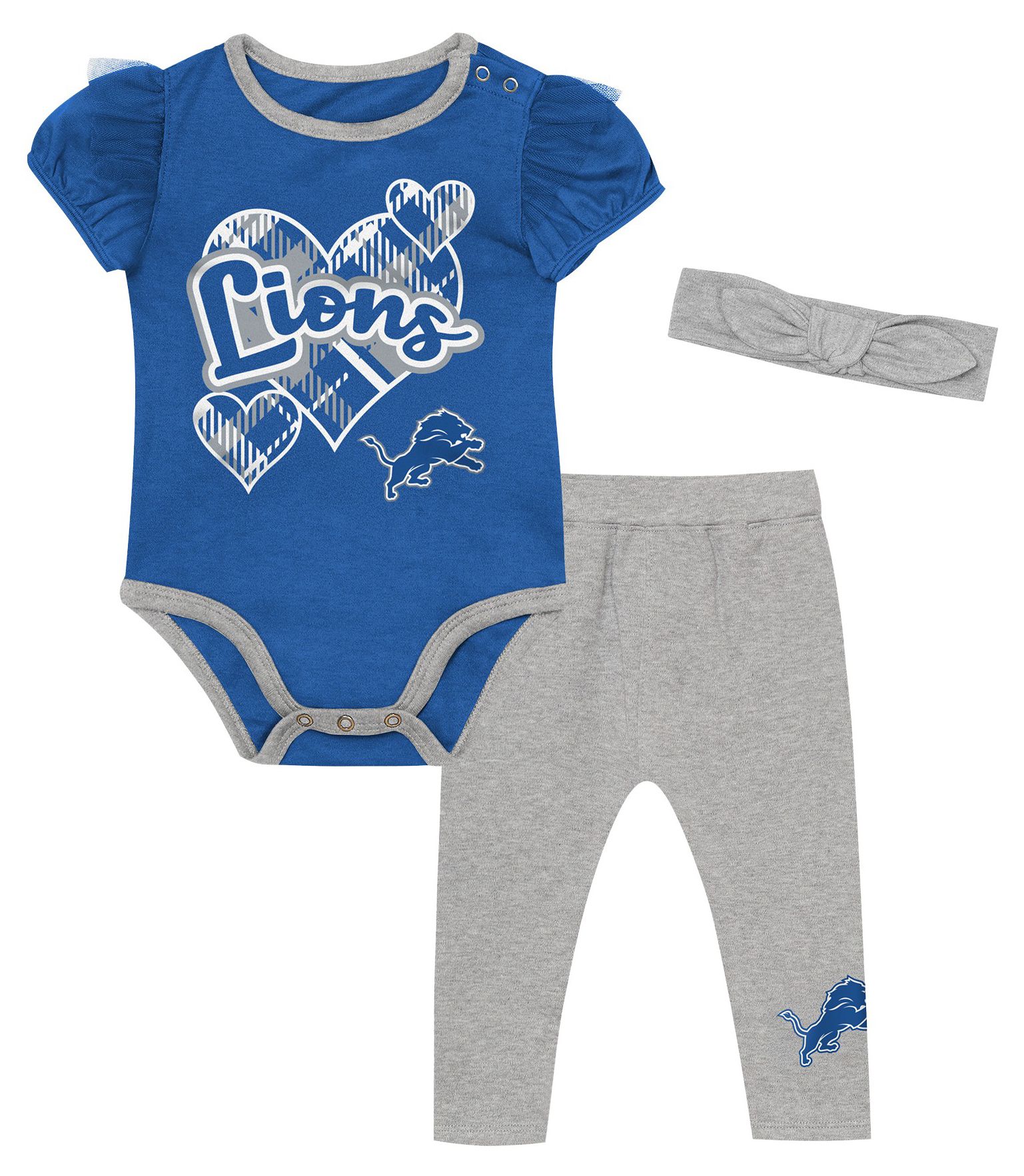 NFL Team Apparel Newborn Detroit Lions Fairy 3-Piece Set