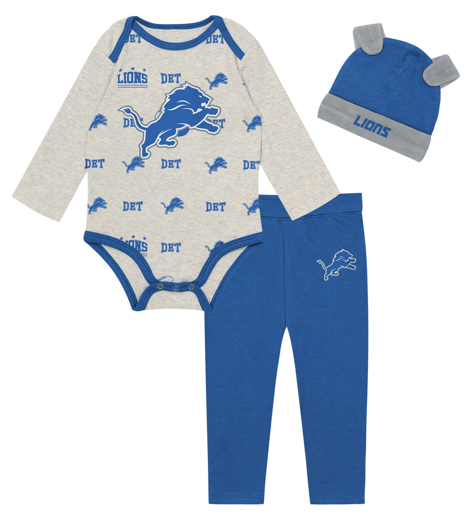 NFL Team Apparel Infant Detroit Lions Huddle 3-Piece Set