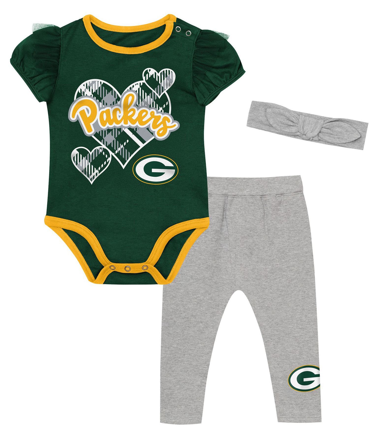 NFL Team Apparel Newborn Green Bay Packers Fairy 3-Piece Set