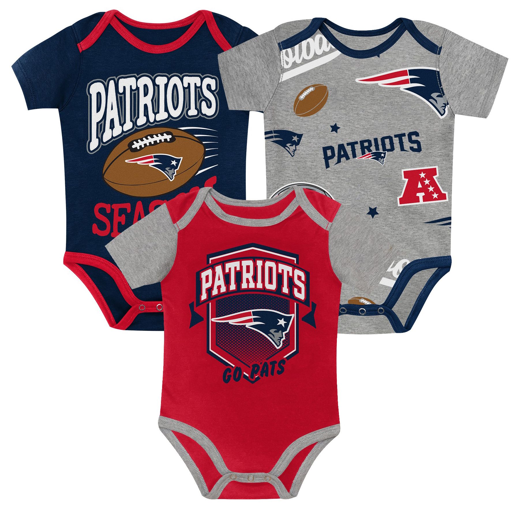 NFL Team Apparel Infant New England Patriots Navy Creeper