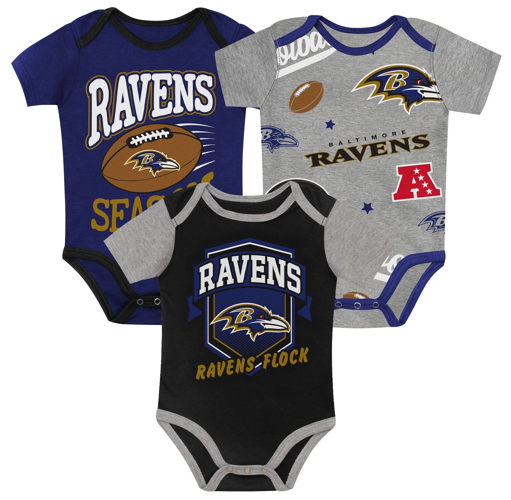NFL Team Apparel Infant Baltimore Ravens Purple Creeper
