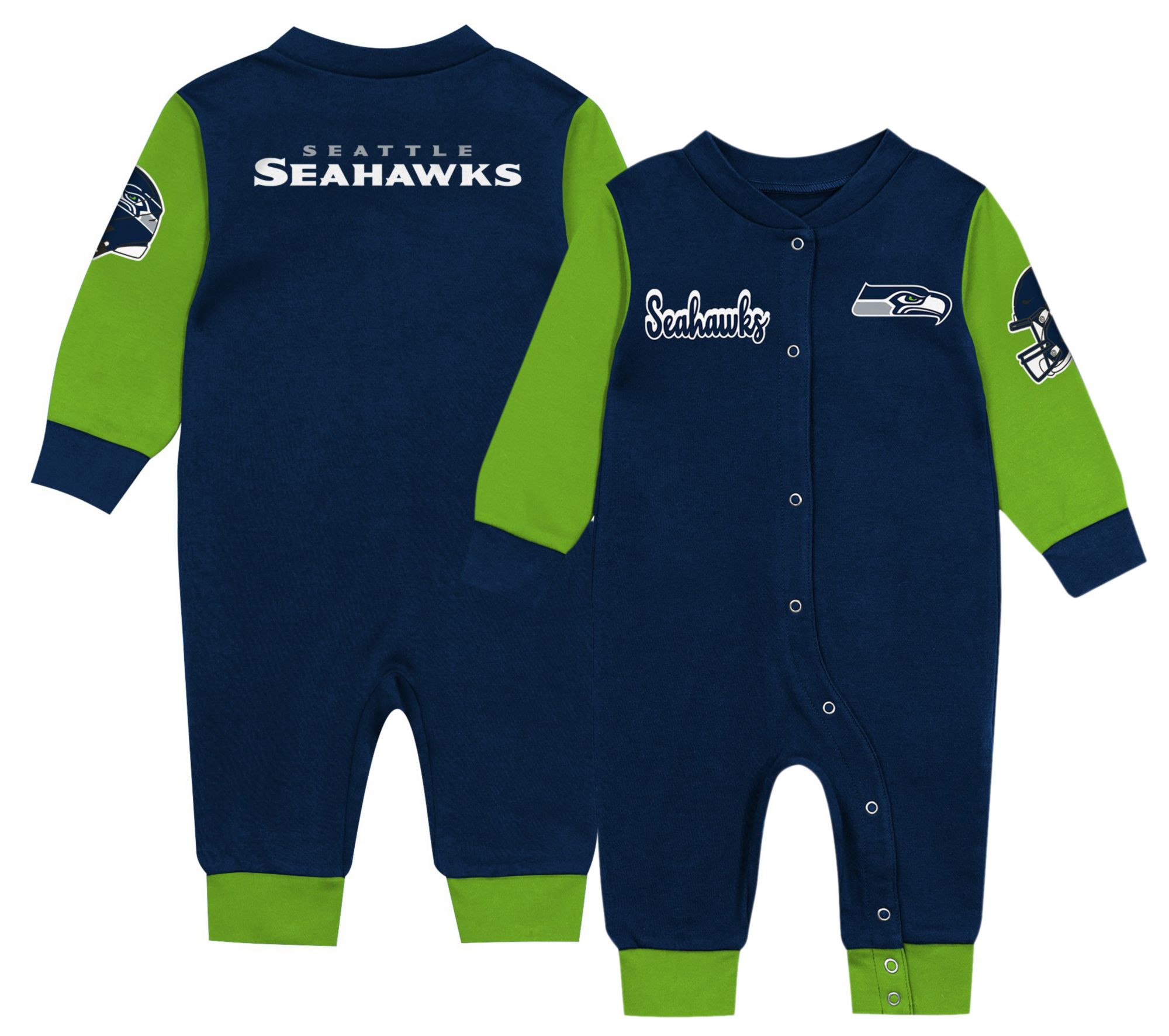 NFL Team Apparel Infant Seattle Seahawks Endzone Coverall