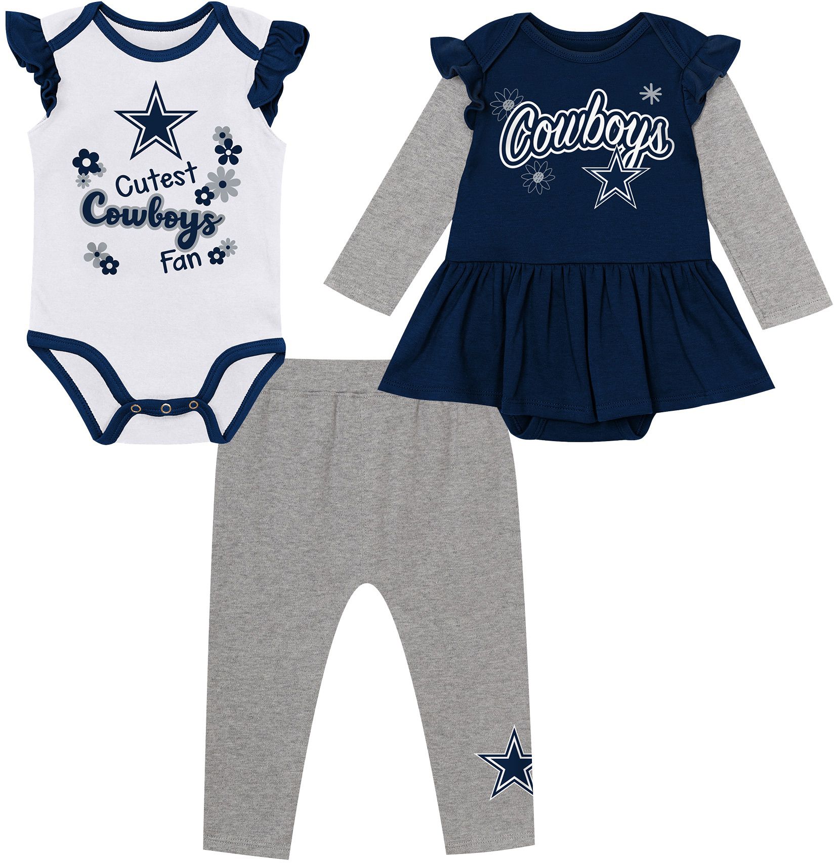 NFL Team Apparel Infant Dallas Cowboys Navy Creeper