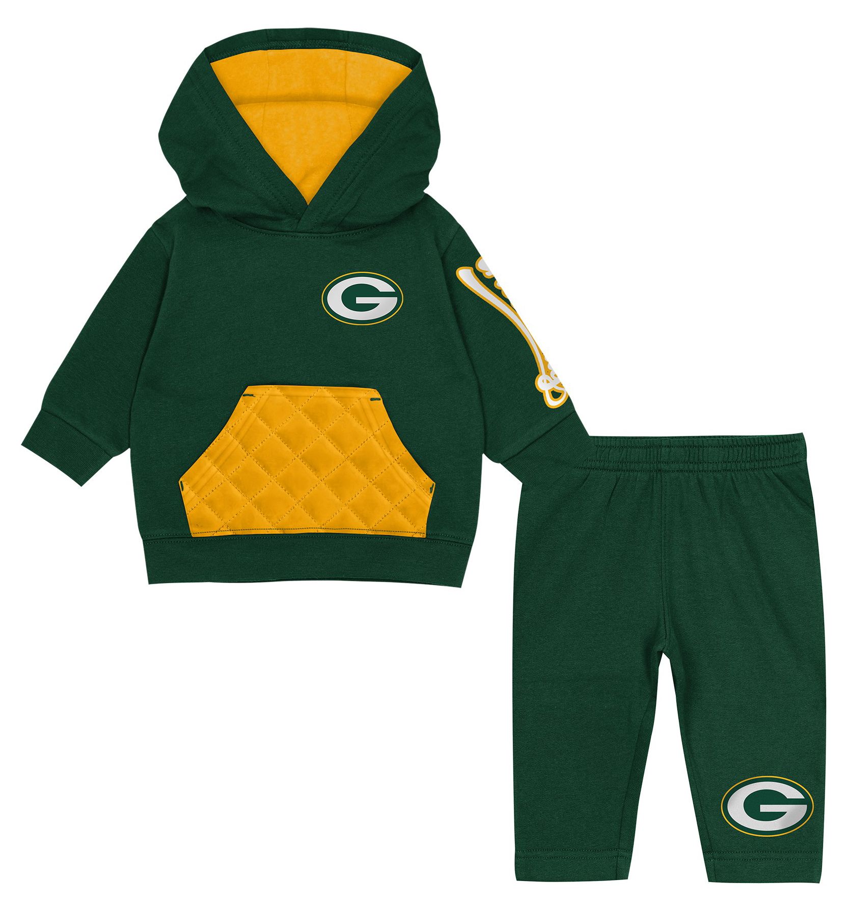 NFL Team Apparel Toddler Green Bay Packers Stopper 2-Piece Set