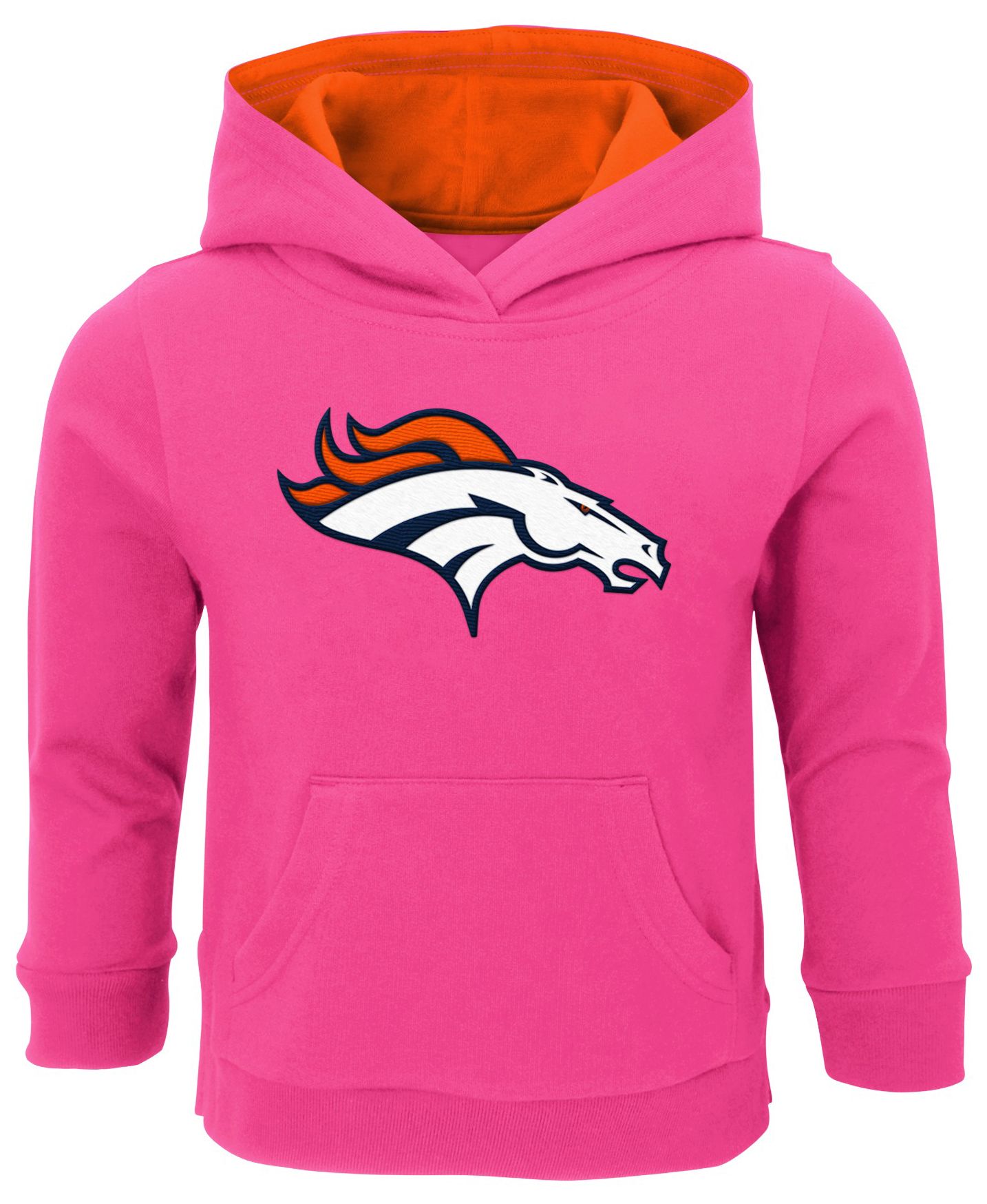 NFL Team Apparel Toddler Denver Broncos Dark Pink Prime Hoodie
