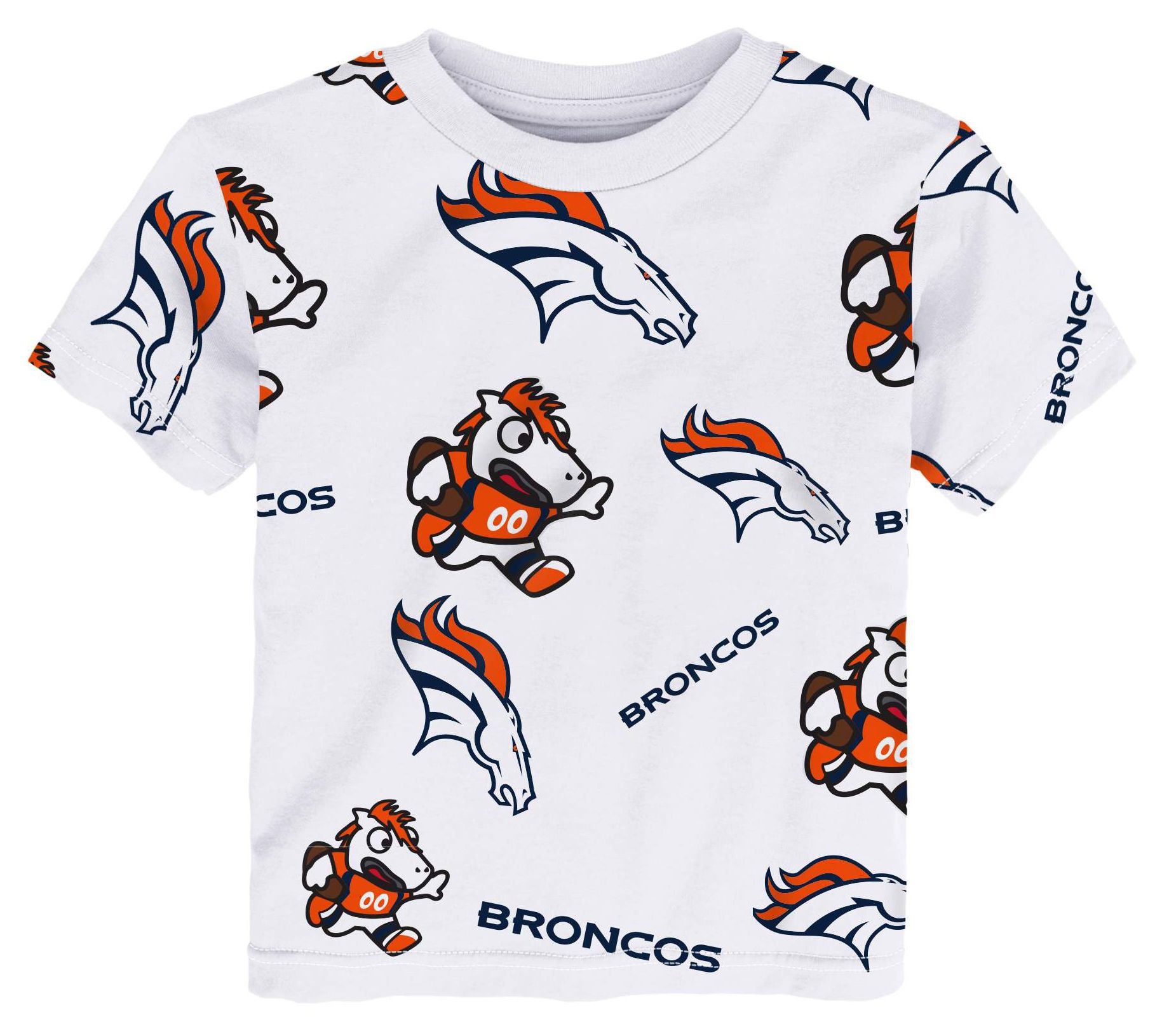 NFL Team Apparel Toddler Denver Broncos White T-Shirt
