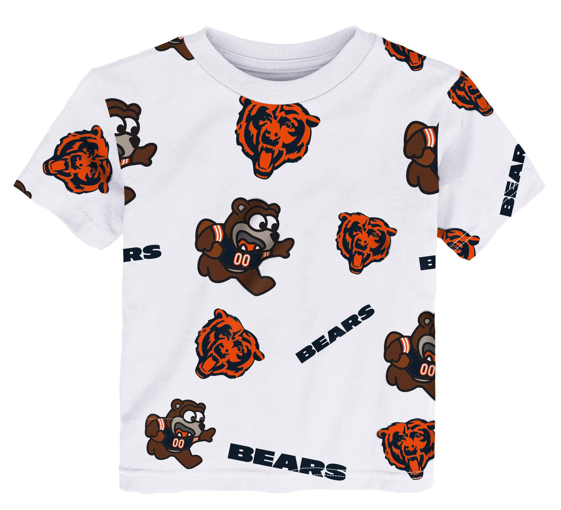 NFL Team Apparel Toddler Chicago Bears White T-Shirt