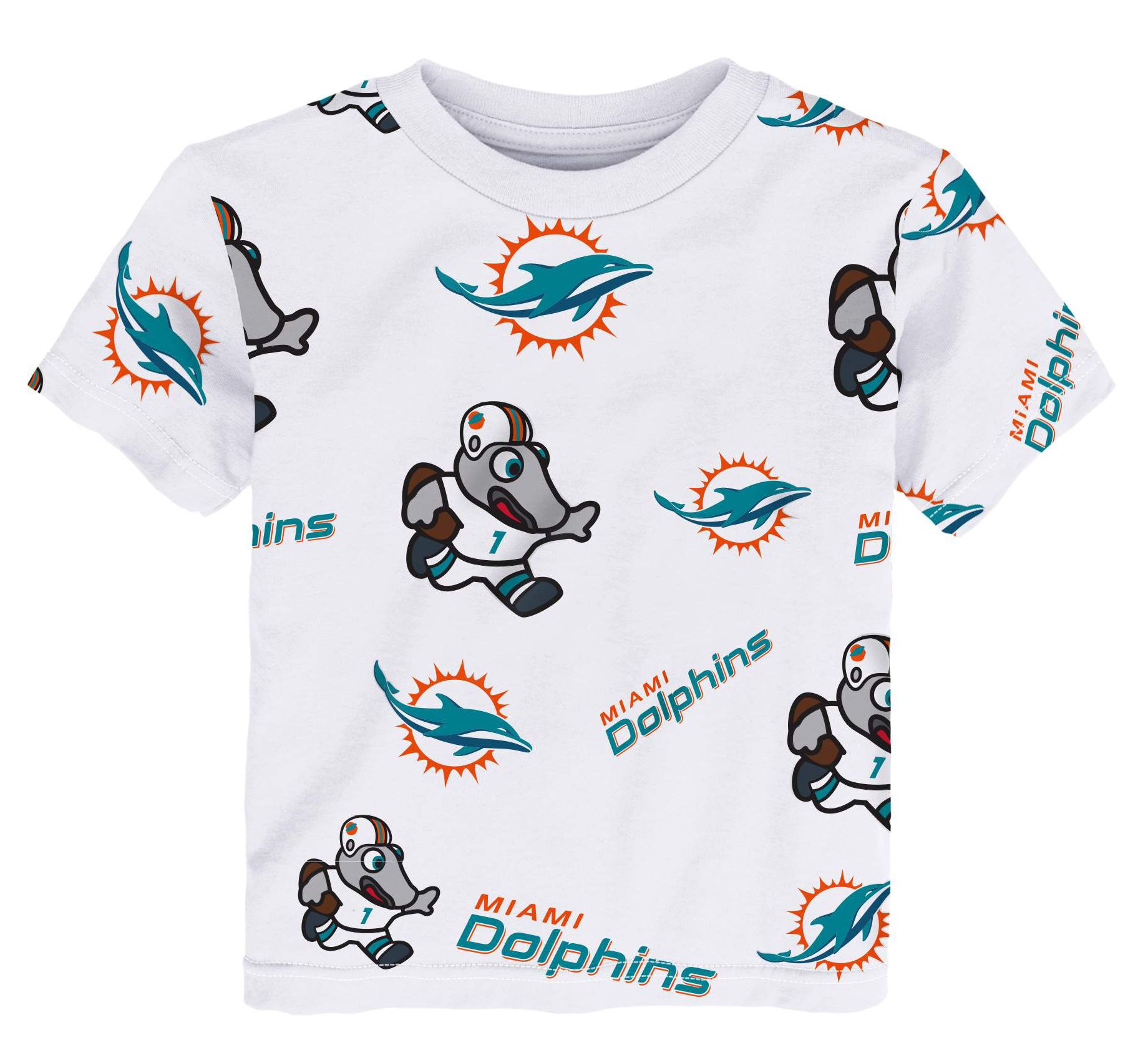 NFL Team Apparel Toddler Miami Dolphins White T-Shirt