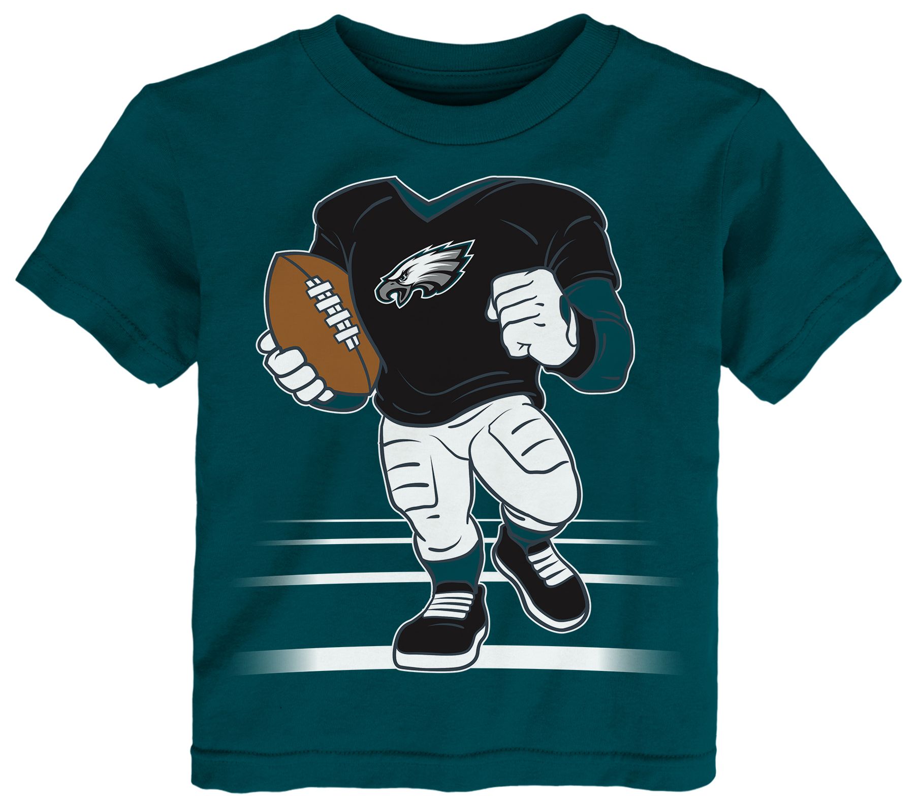 NFL Team Apparel Toddler Philadelphia Eagles Teal Game Fit T-Shirt