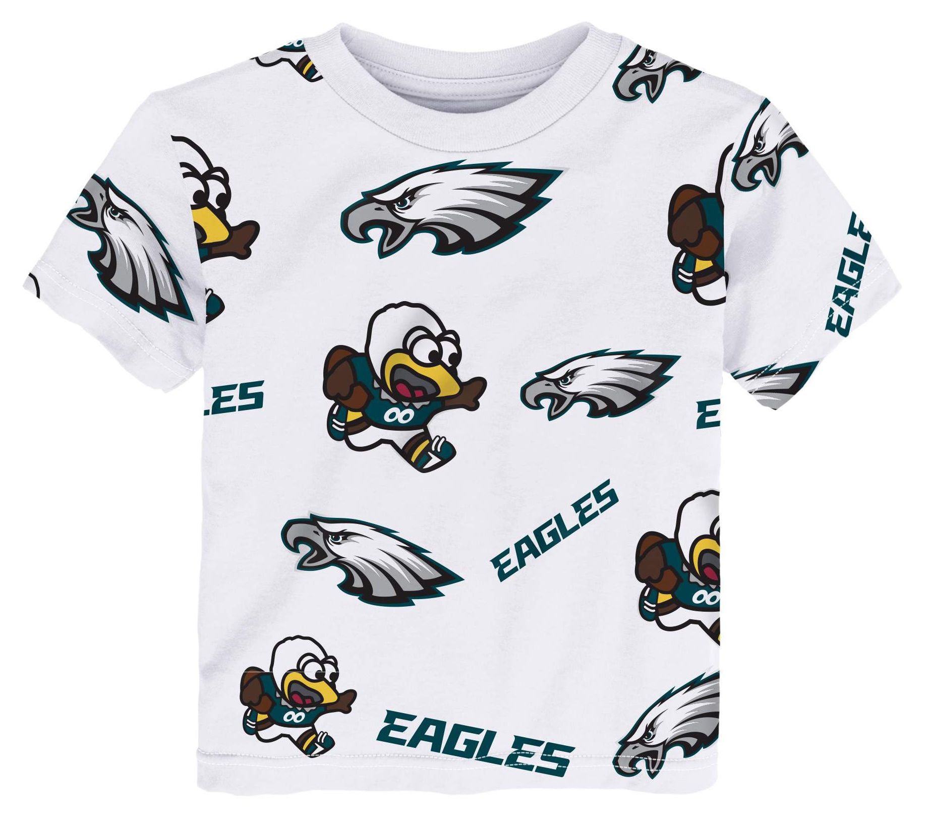 NFL Team Apparel Toddler Philadelphia Eagles White T-Shirt