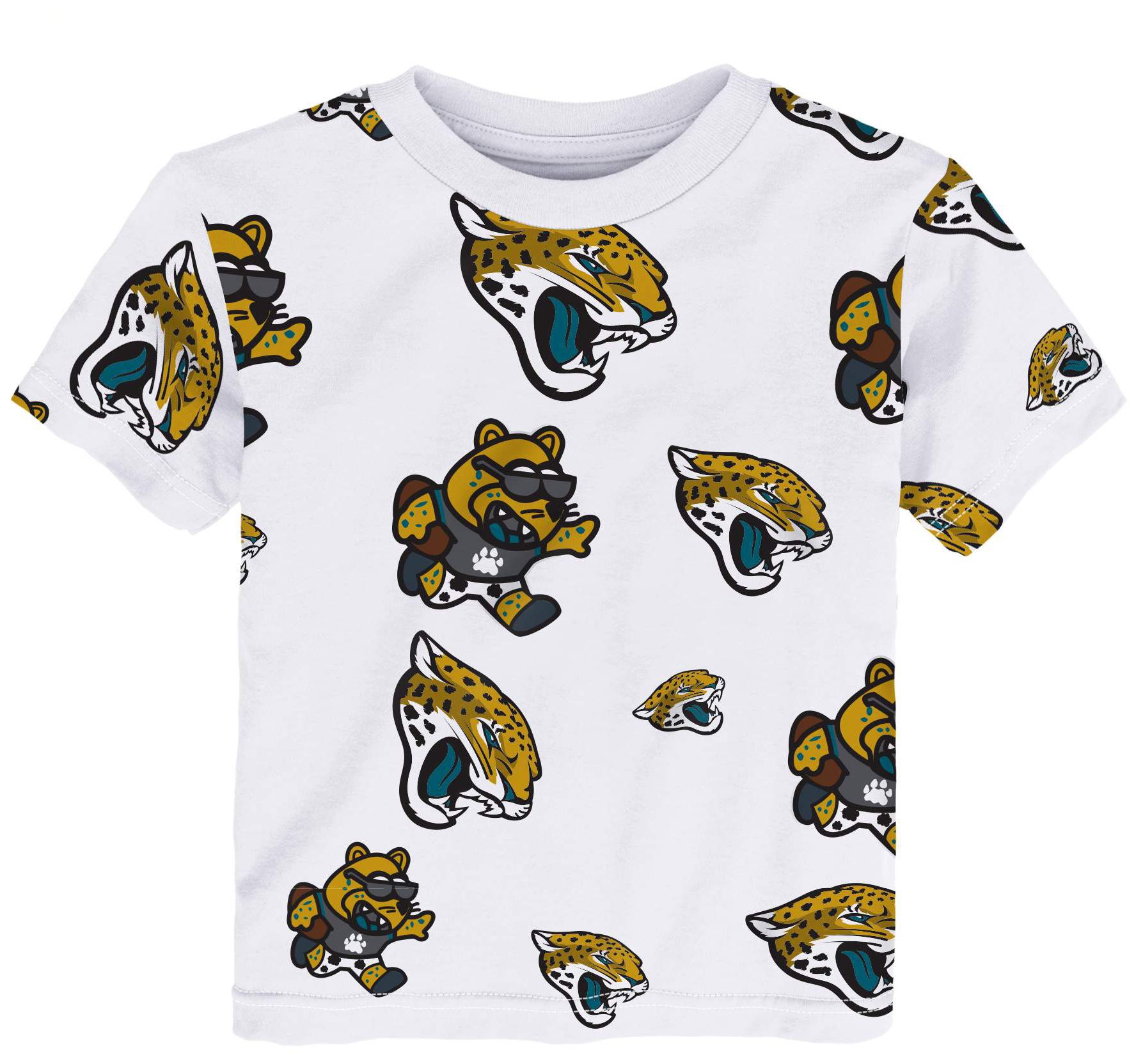 NFL Team Apparel Toddler Jacksonville Jaguars White Mascot T-Shirt