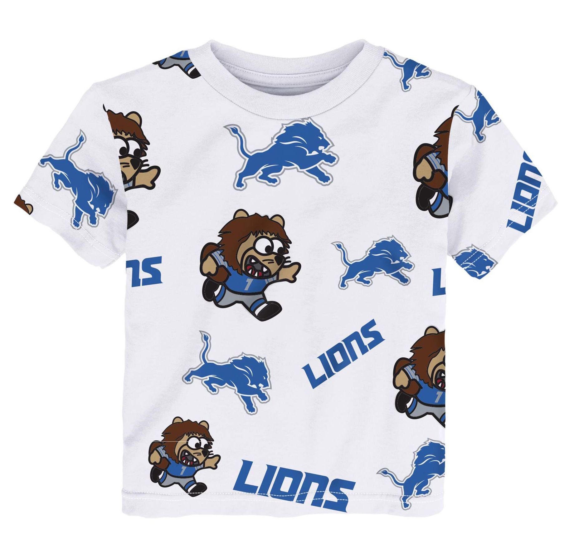 NFL Team Apparel Toddler Detroit Lions White T-Shirt