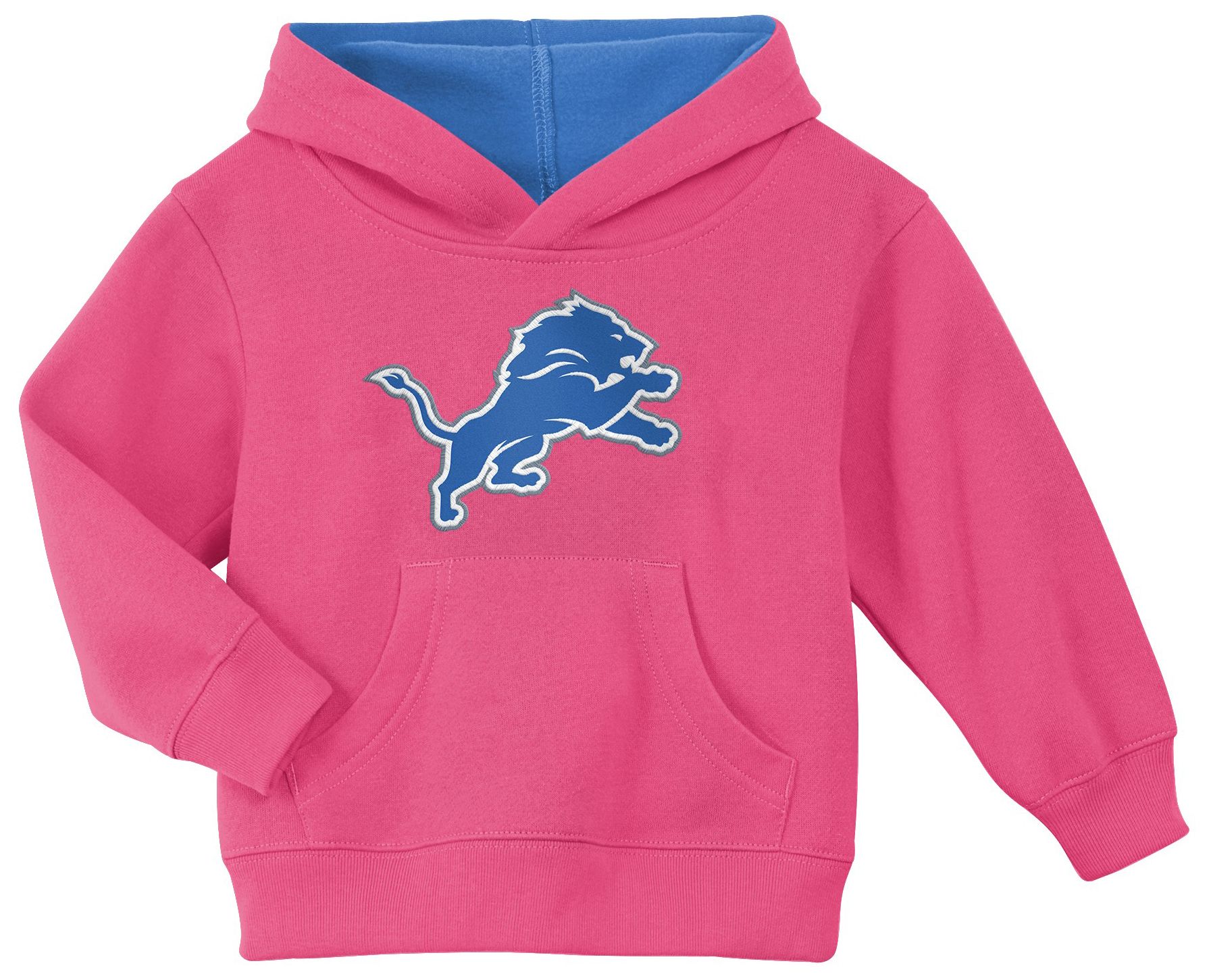 NFL Team Apparel Toddler Detroit Lions Pink Prime Hoodie