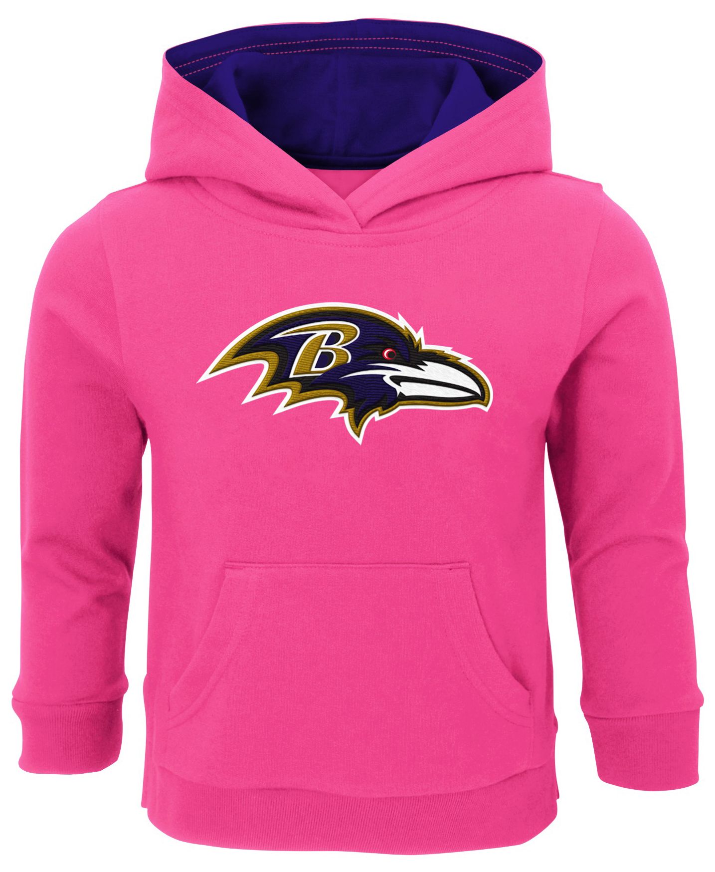NFL Team Apparel Toddler Baltimore Ravens Dark Pink Prime Hoodie