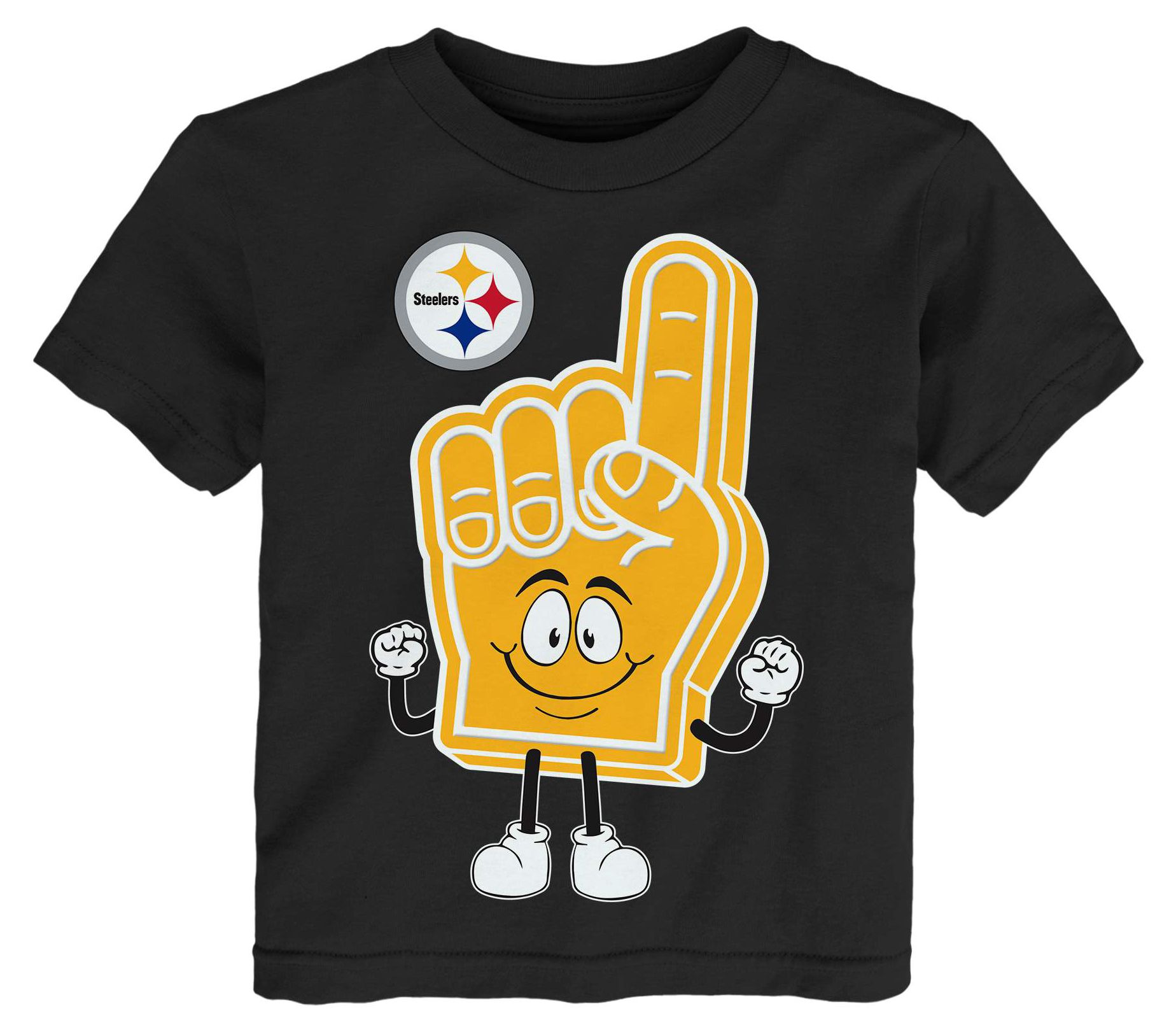 NFL Team Apparel Toddler Pittsburgh Steelers Black T-Shirt