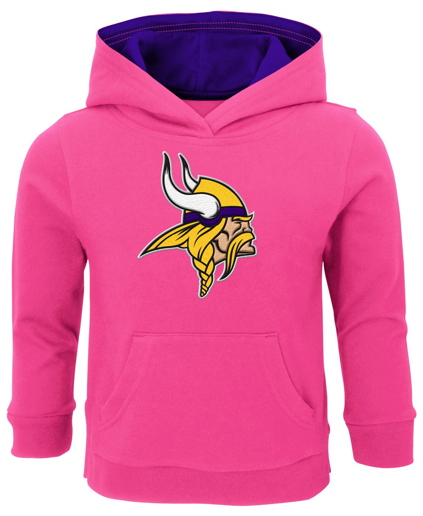 NFL Team Apparel Toddler Minnesota Vikings Dark Pink Prime Hoodie