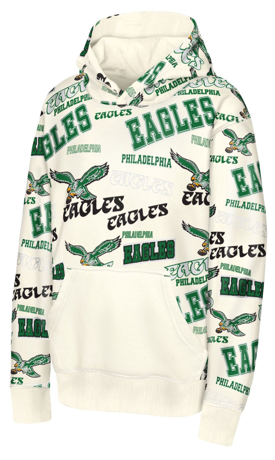 NFL Team Apparel Youth Philadelphia Eagles Shake and Bake Retro Hoodie