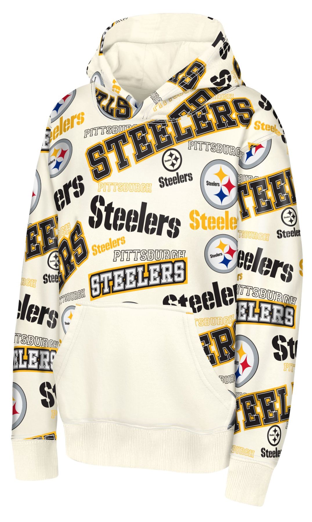 NFL Team Apparel Youth Pittsburgh Steelers Shake and Bake Hoodie