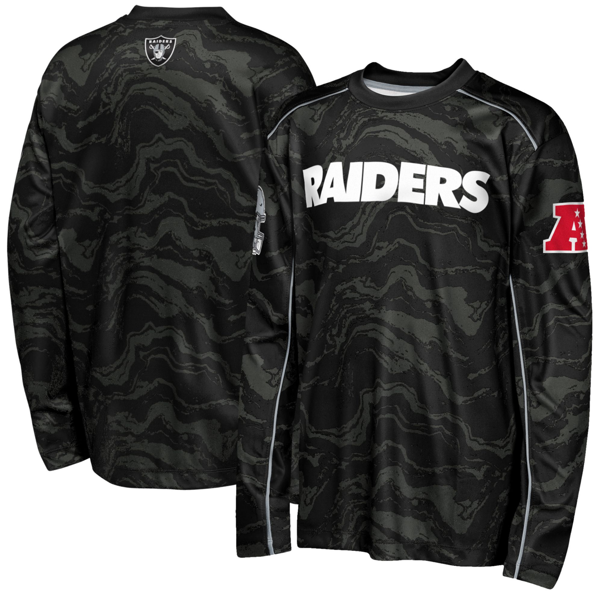 NFL Team Apparel Youth Las Vegas Raiders Tailgate Long Sleeve Shirt
