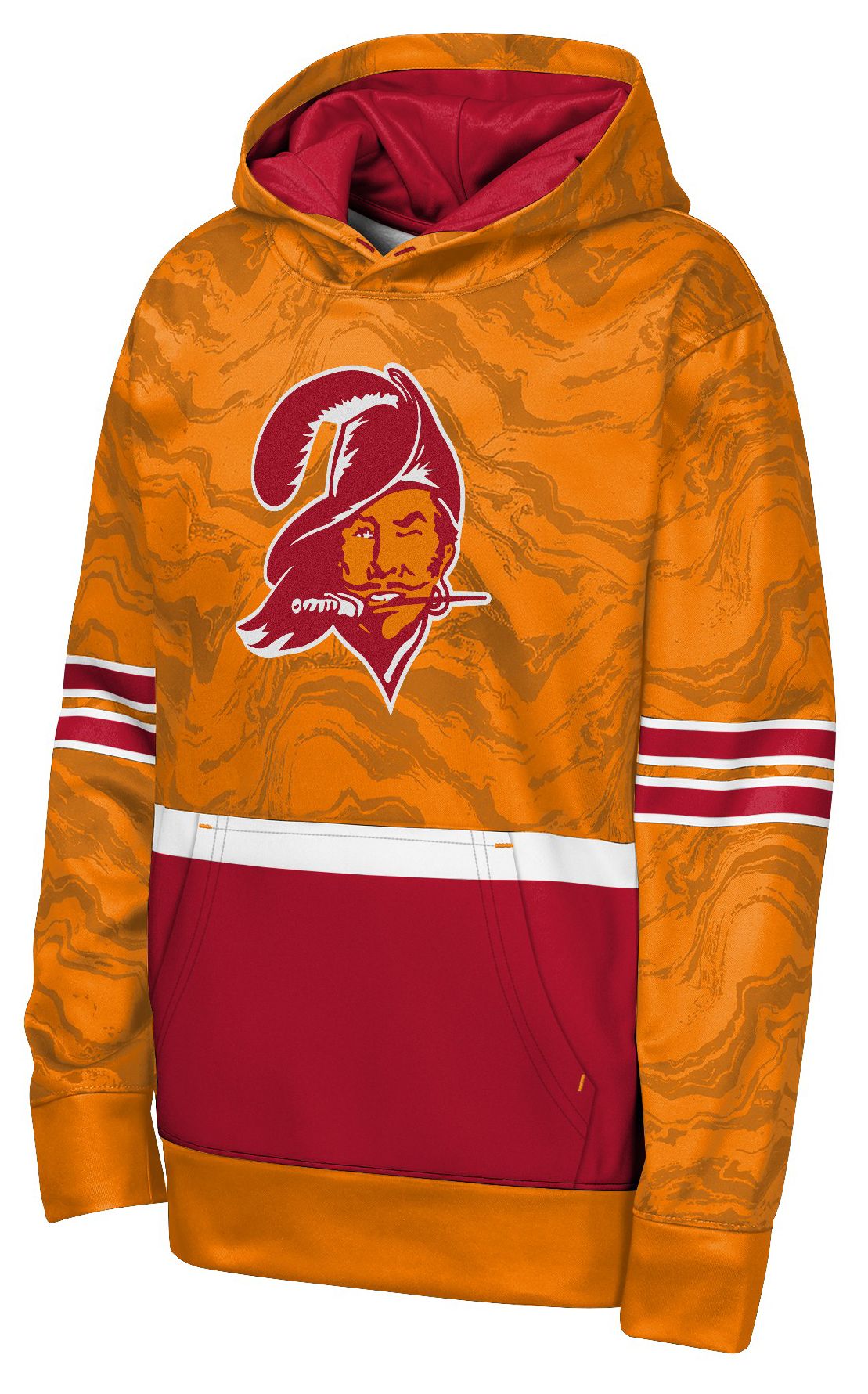 NFL Team Apparel Youth Tampa Bay Buccaneers Deep Ball Hoodie