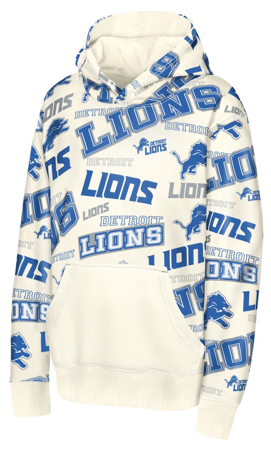 NFL Team Apparel Youth Detroit Lions Shake and Bake Hoodie