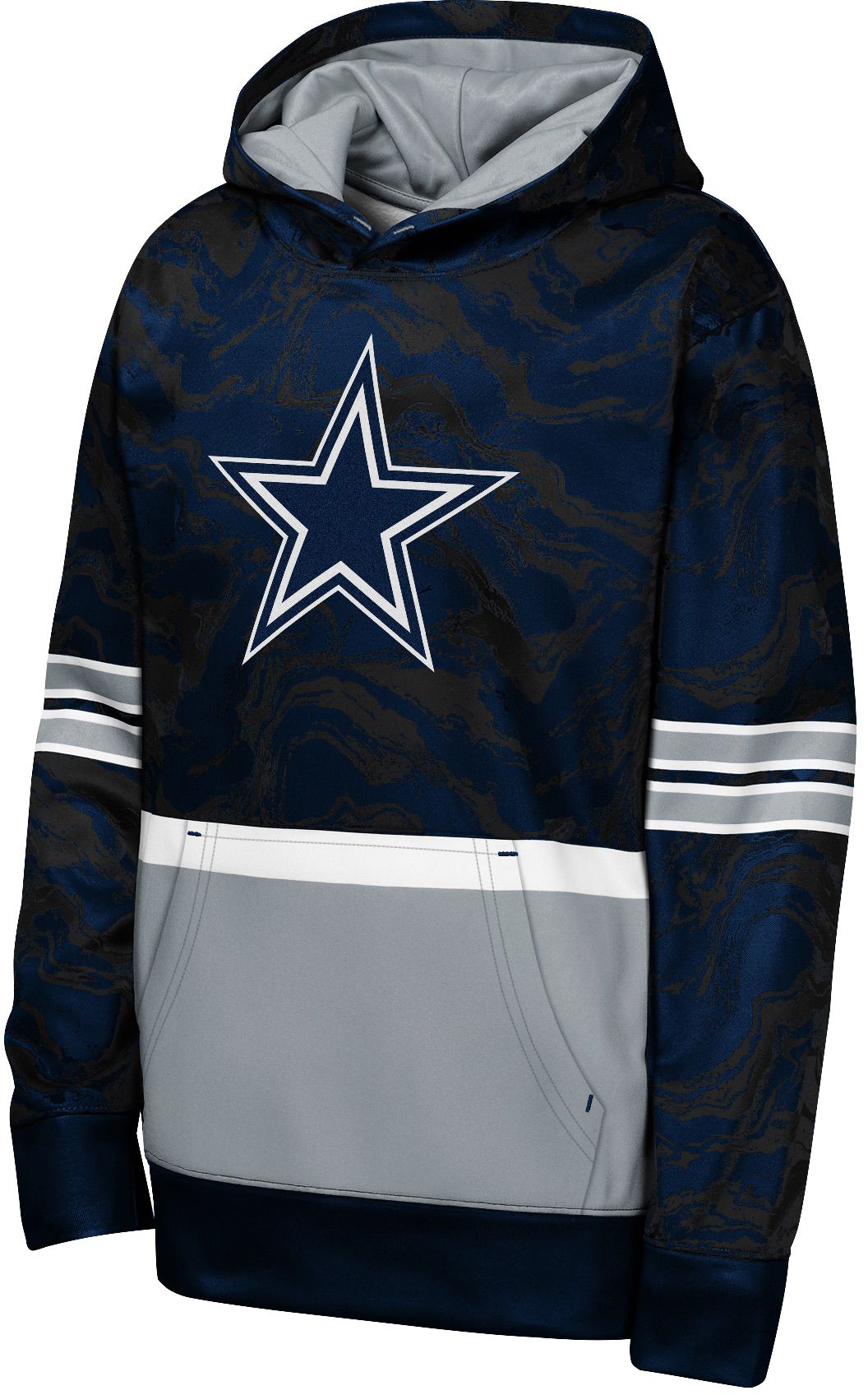 NFL Team Apparel Youth Dallas Cowboys Deep Ball Hoodie