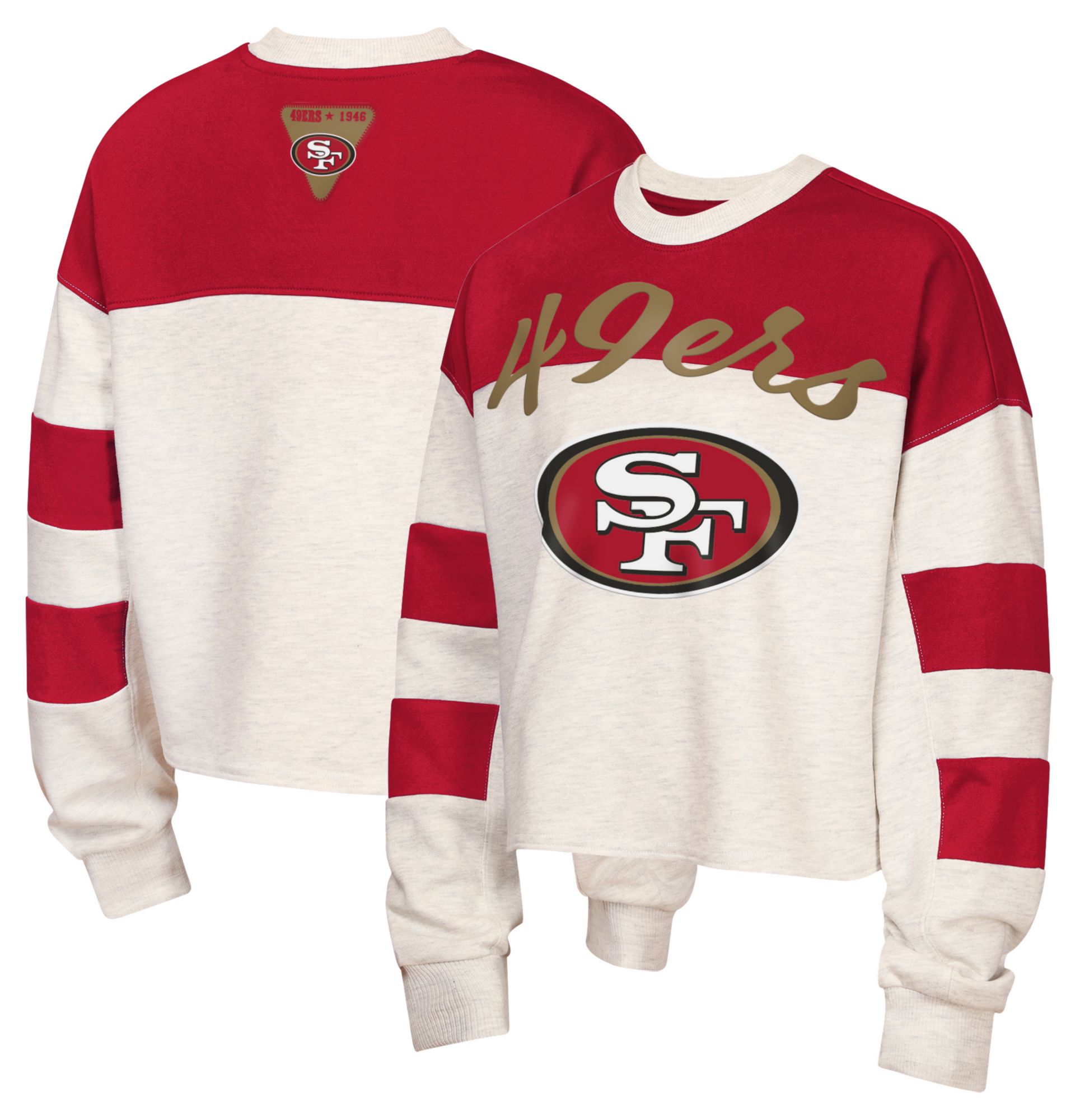 NFL Team Apparel Youth San Francisco 49ers Red Dynasty Long Sleeve Shirt