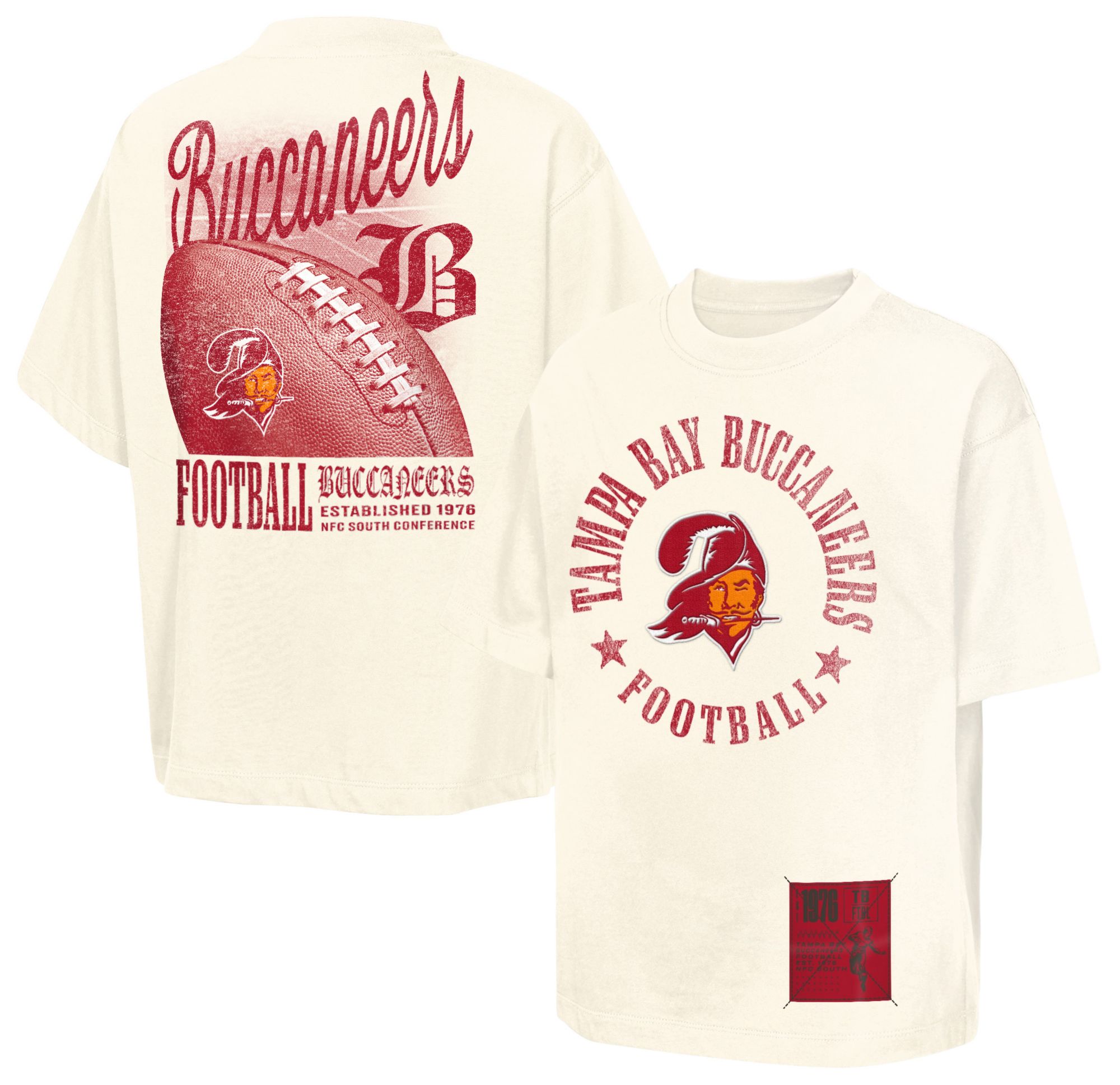 NFL Team Apparel Youth Tampa Bay Buccaneers Natural Classic Defense T-Shirt