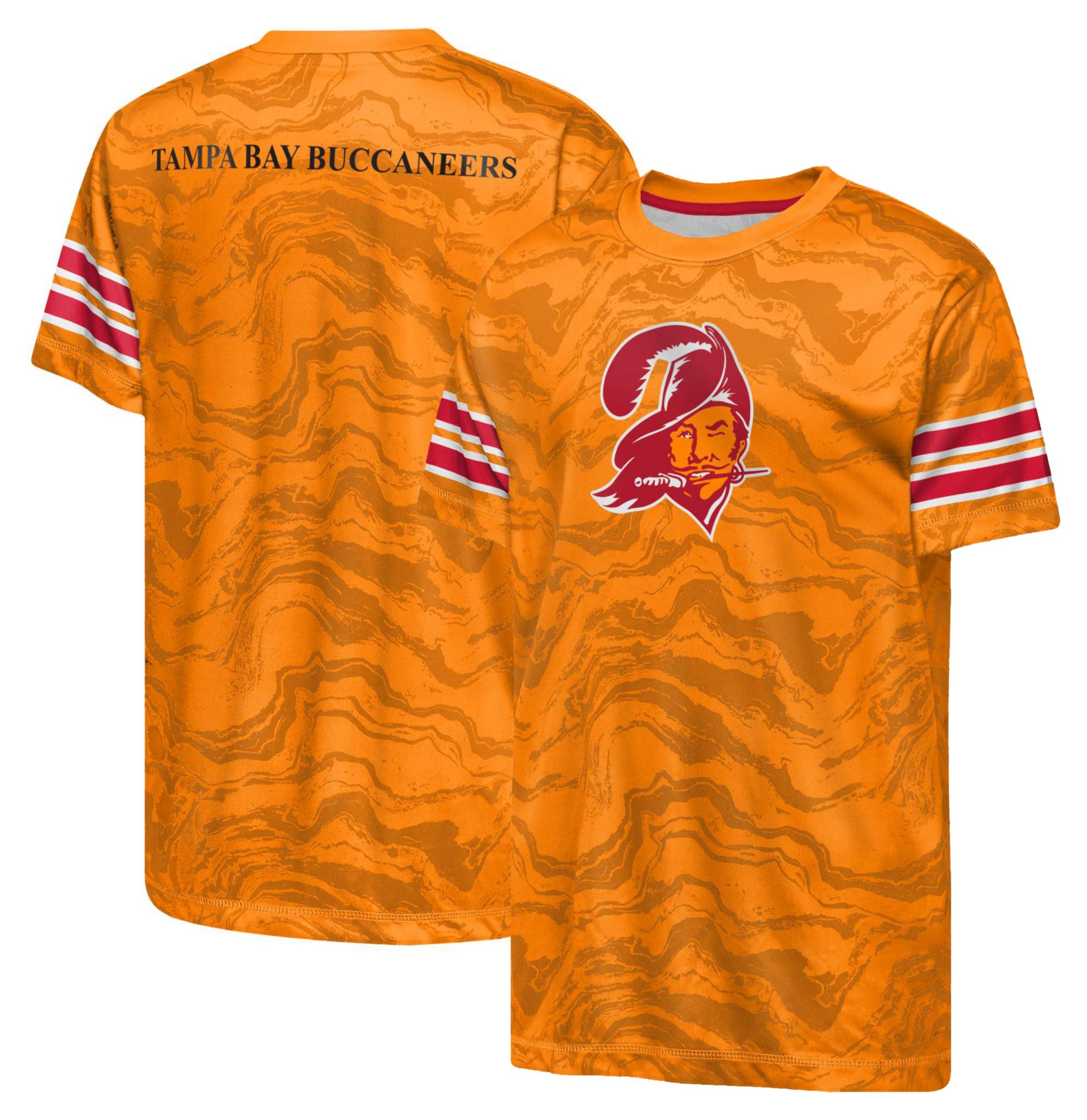 NFL Team Apparel Youth Tampa Bay Buccaneers Gold Slant Route T-Shirt