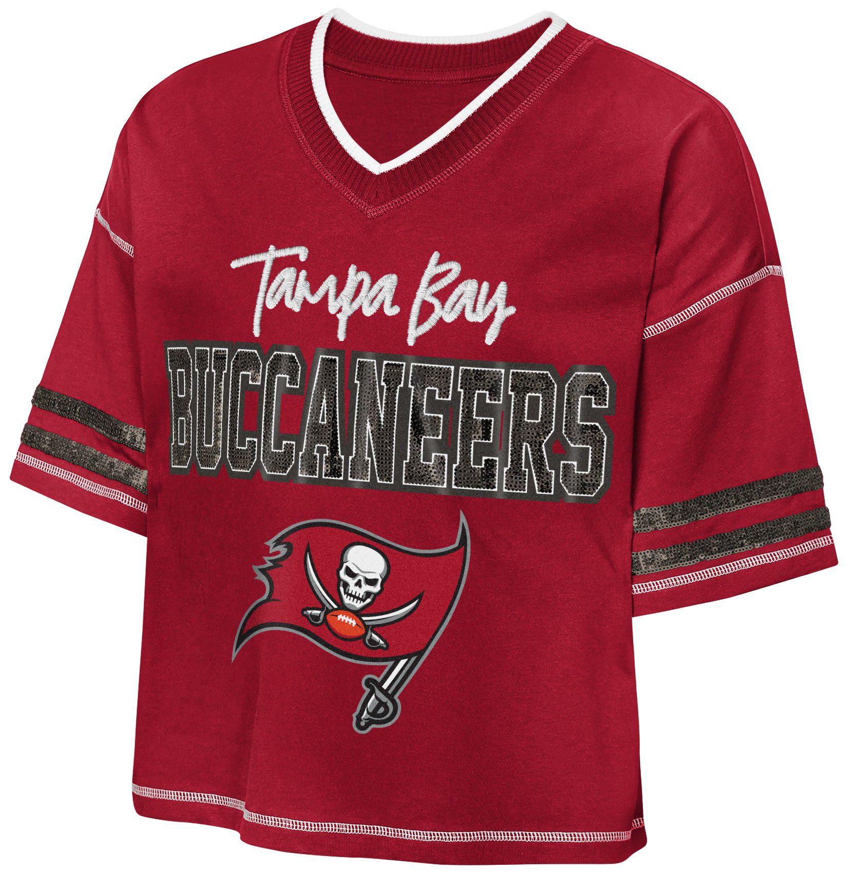 NFL Team Apparel Youth Tampa Bay Buccaneers Red Toe Tap T-Shirt